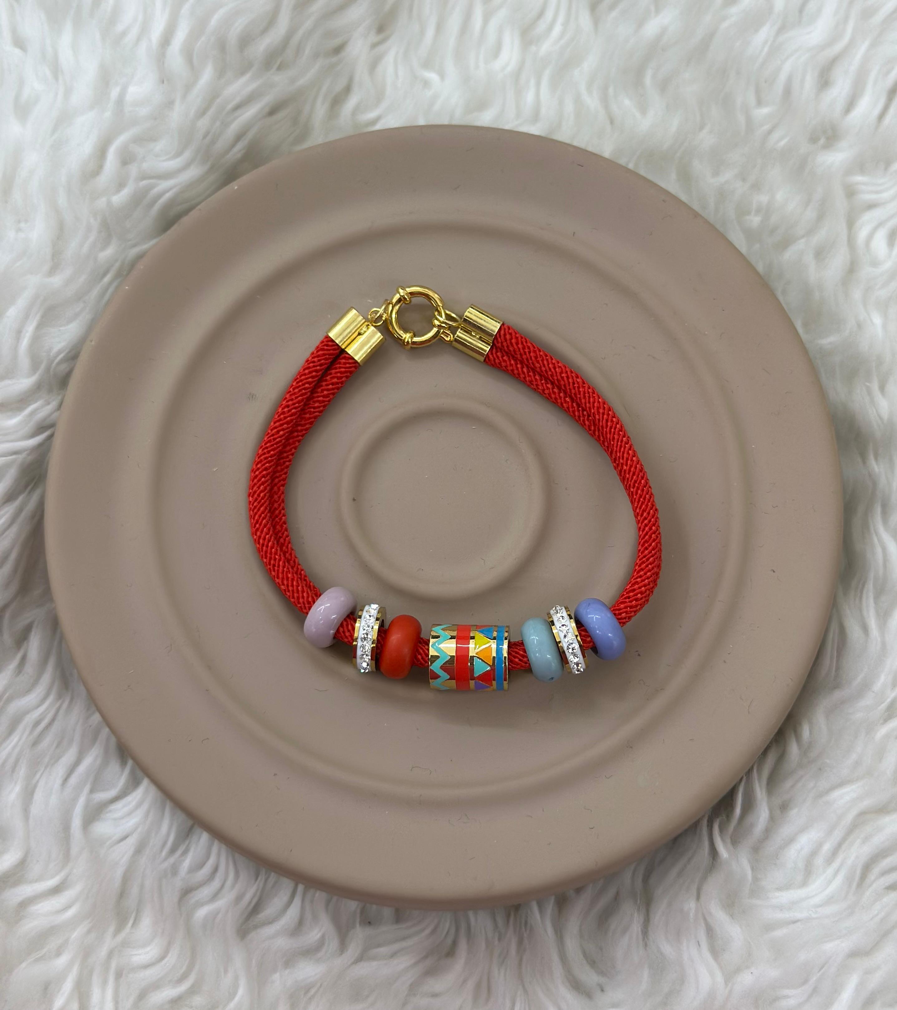 🔴✨ “Kırmızı Enerji Mineli Boncuk Bileklik” 🌈💎