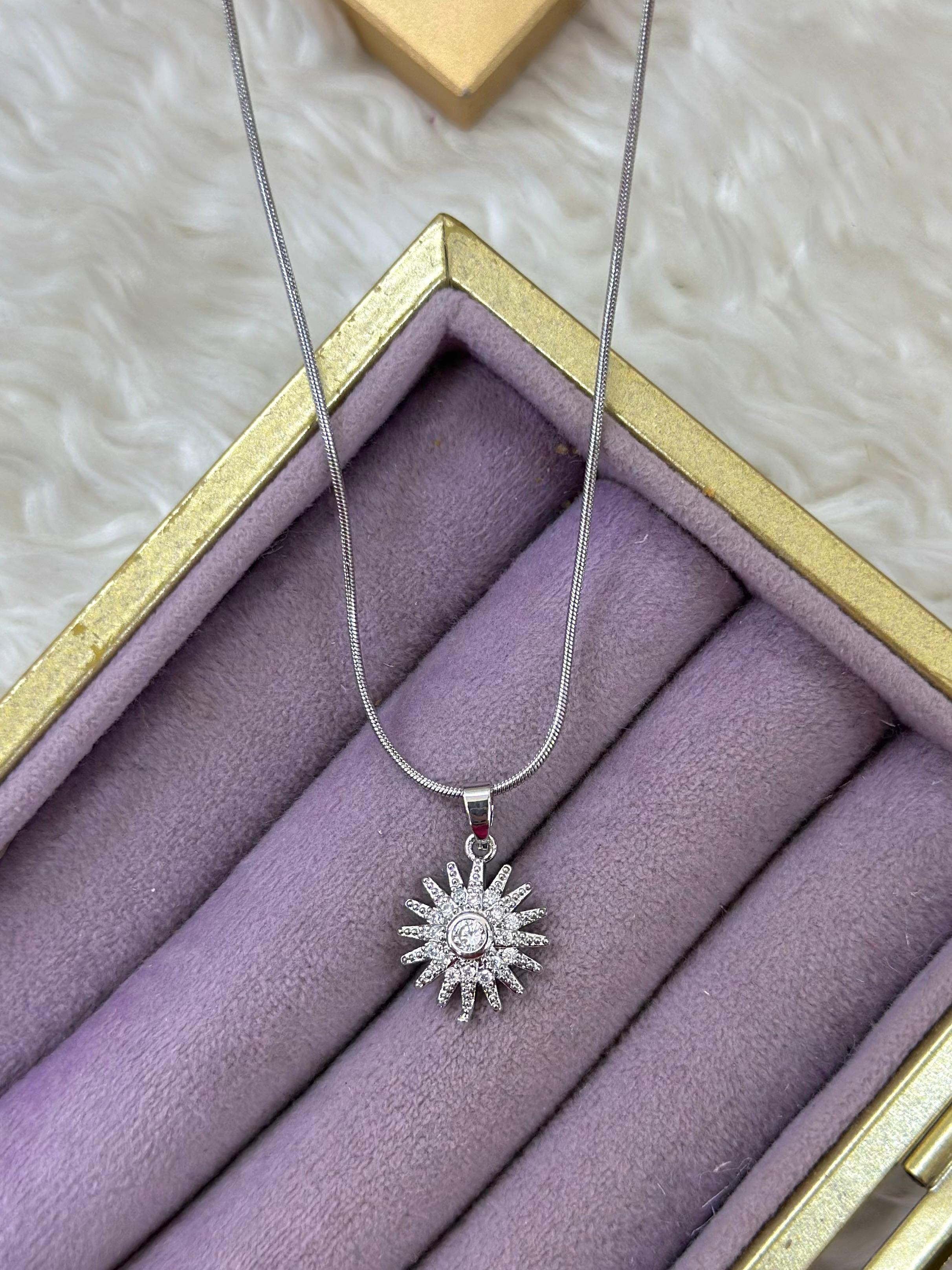 ☀️ Taşlı Güneş/Güneş Işını Kolye