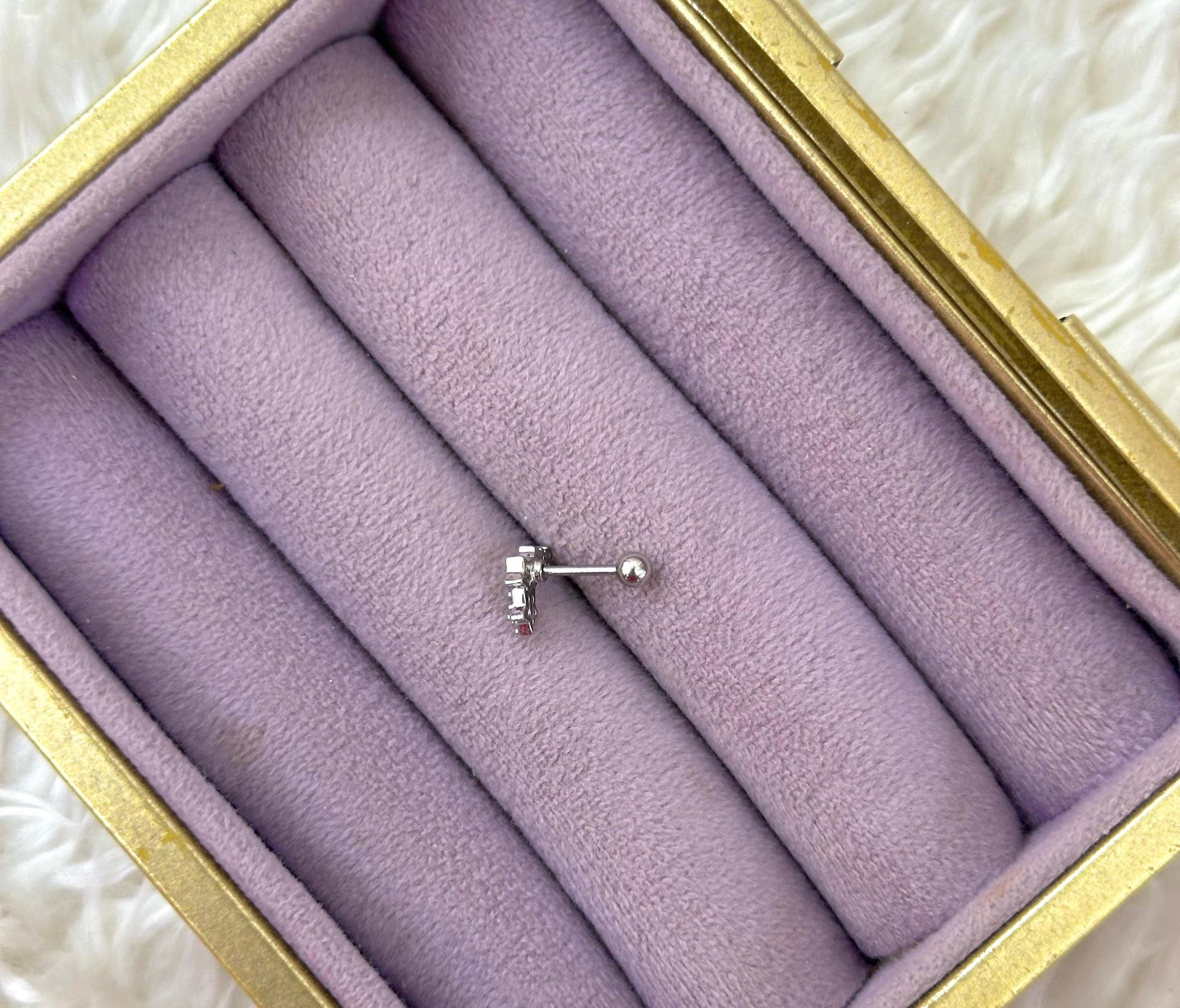 🌠 Kayan Yıldız Işıltı Çelik Piercing