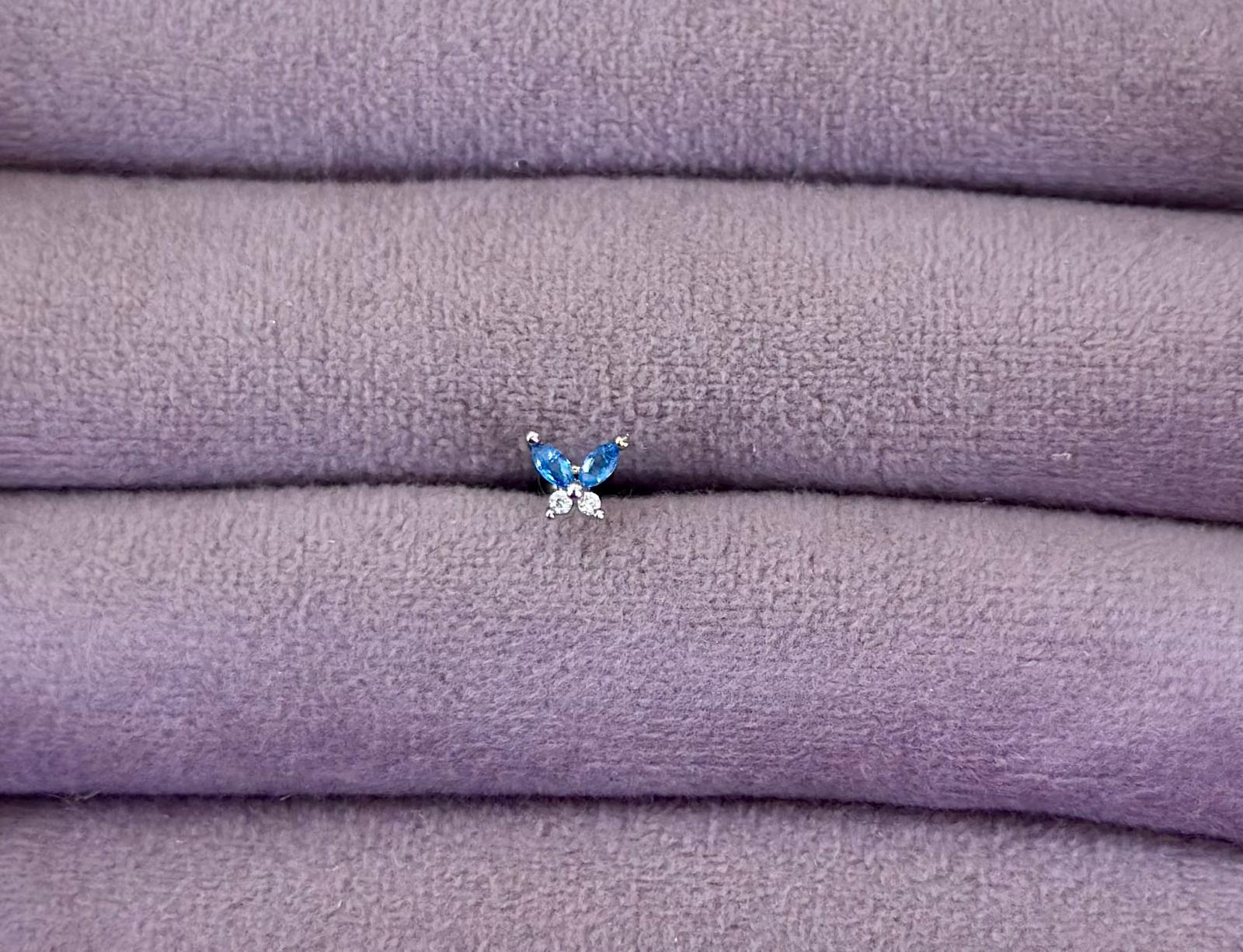 Mavi Kelebek Piercing
