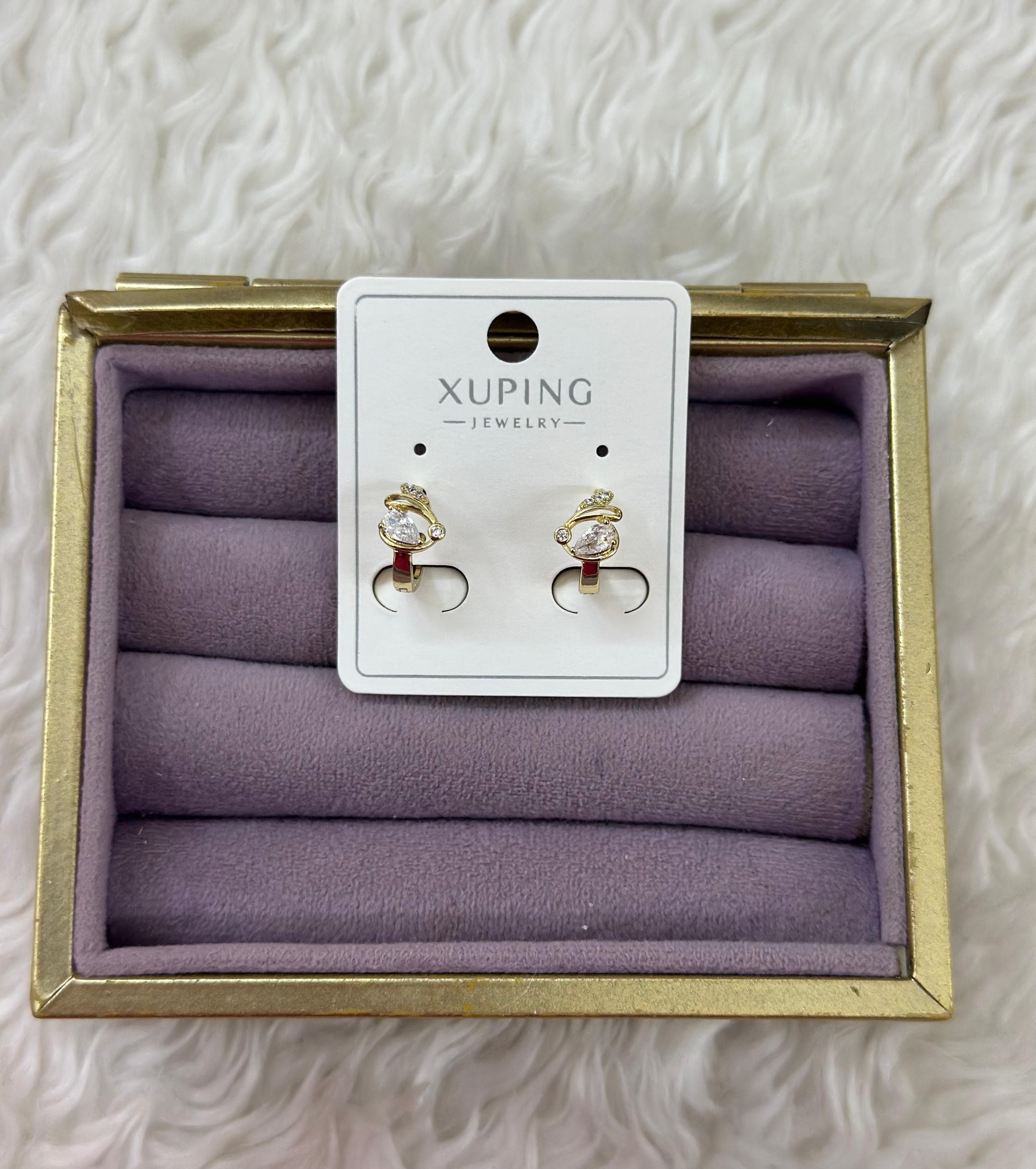 🌸 Xuping Oval Işıltı Küpe – Zarif Parlaklık & Şık Detay ✨