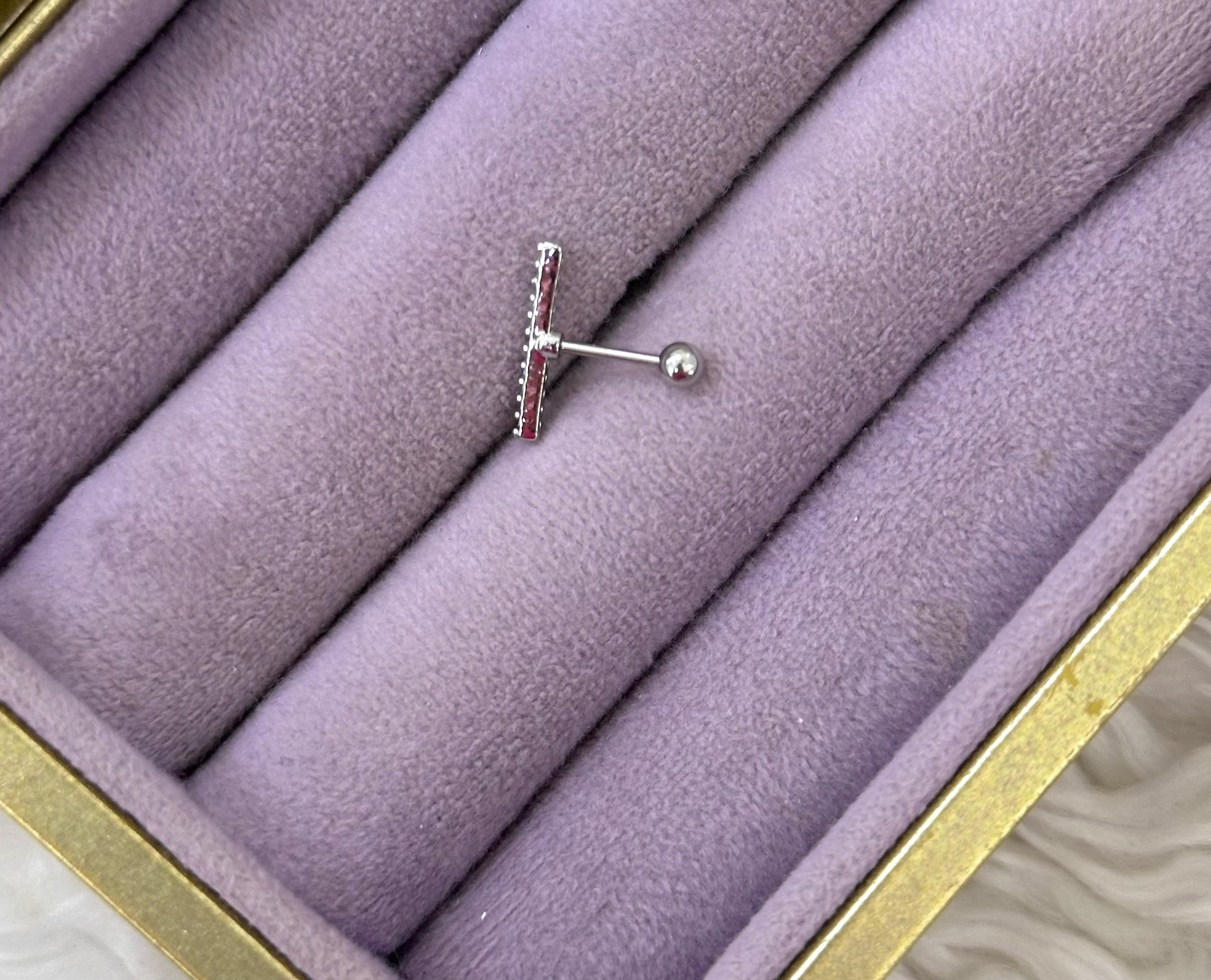 ✨ Işık Çizgisi Çelik Piercing ✨