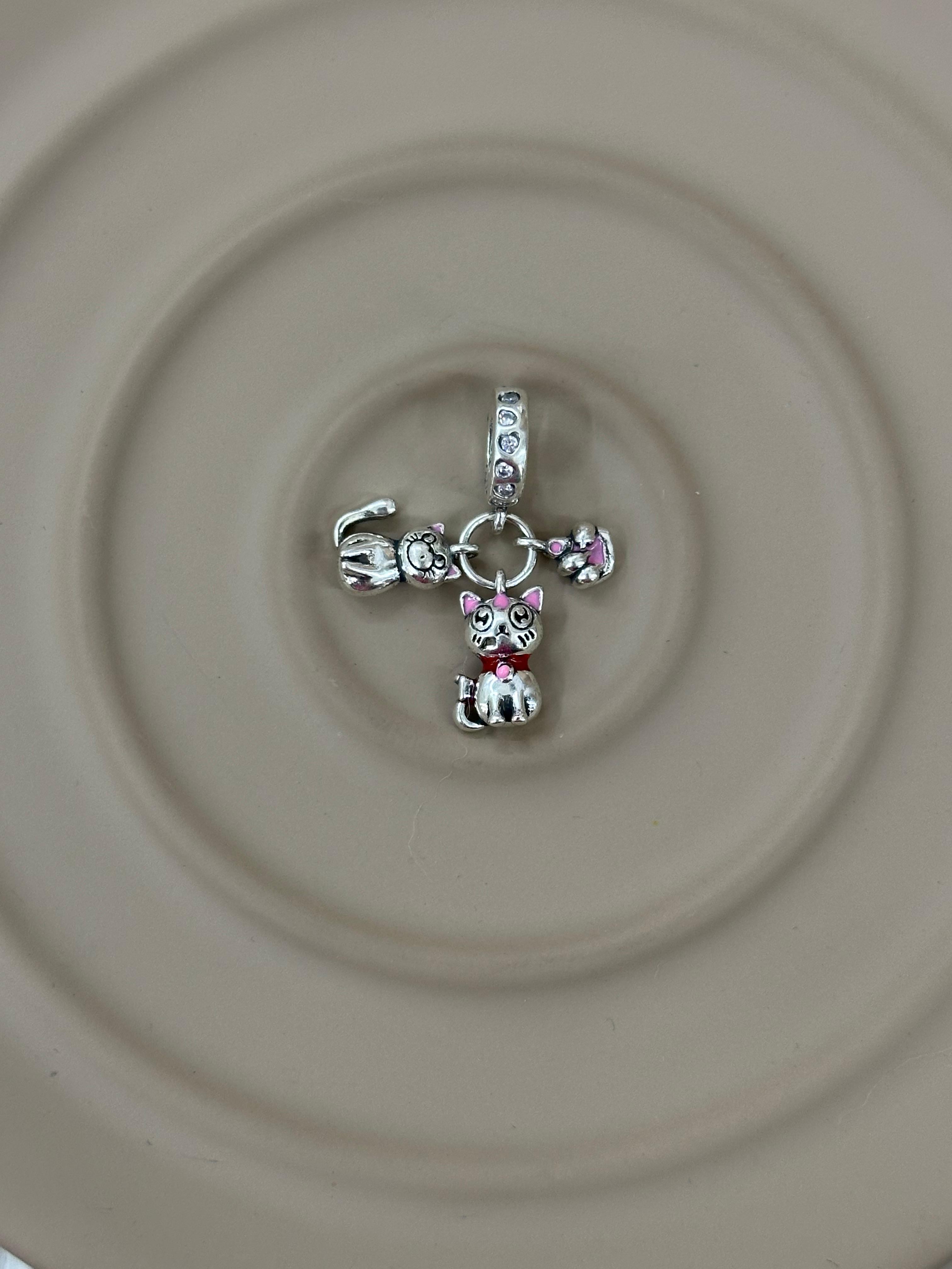“Minik Kediciğim” Aile Dangle Charm