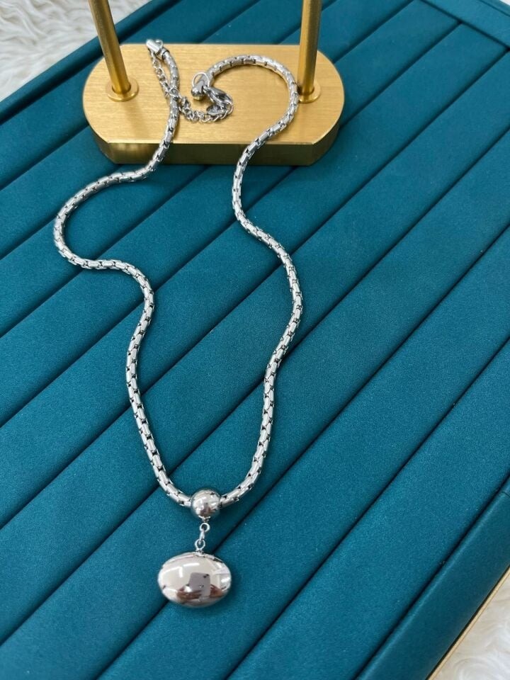 Çelik Silver Kolye 45cm