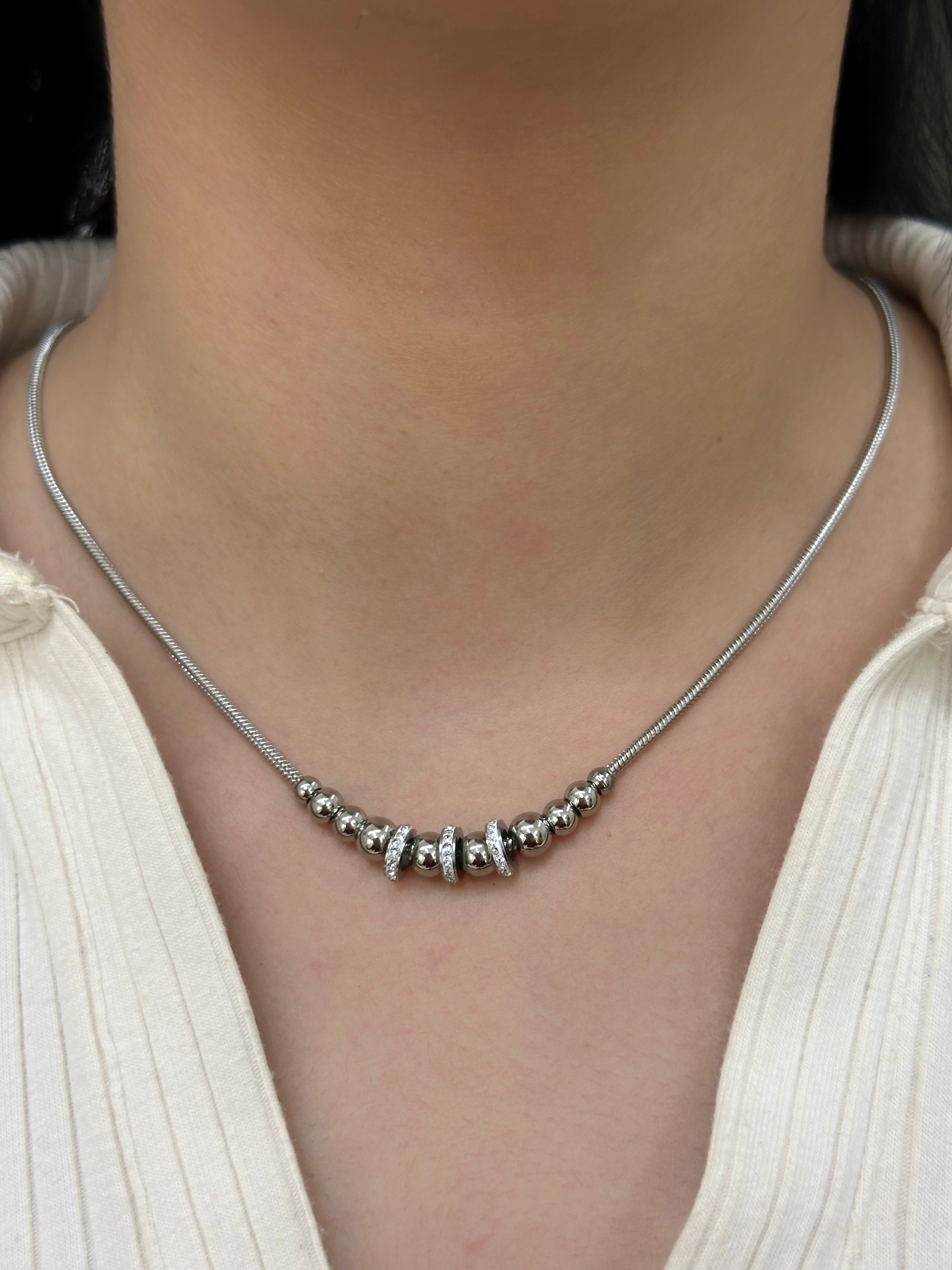 Çelik Silver Kolye 45 cm 