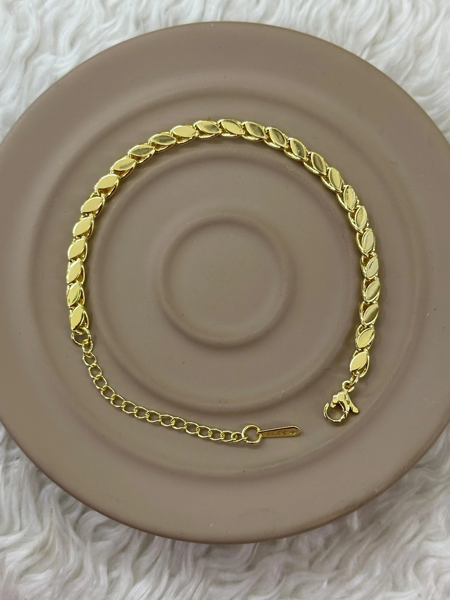 💛✨ Gold Pullu Arpa Zincir Şık Bileklik ✨💛