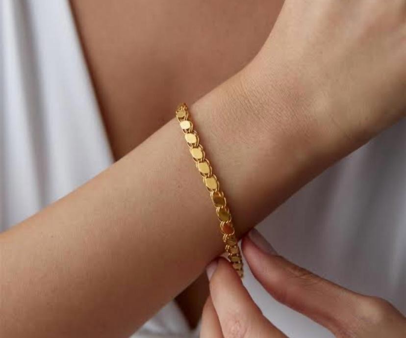 çelik gold kuyumcu model arpa bileklik 
