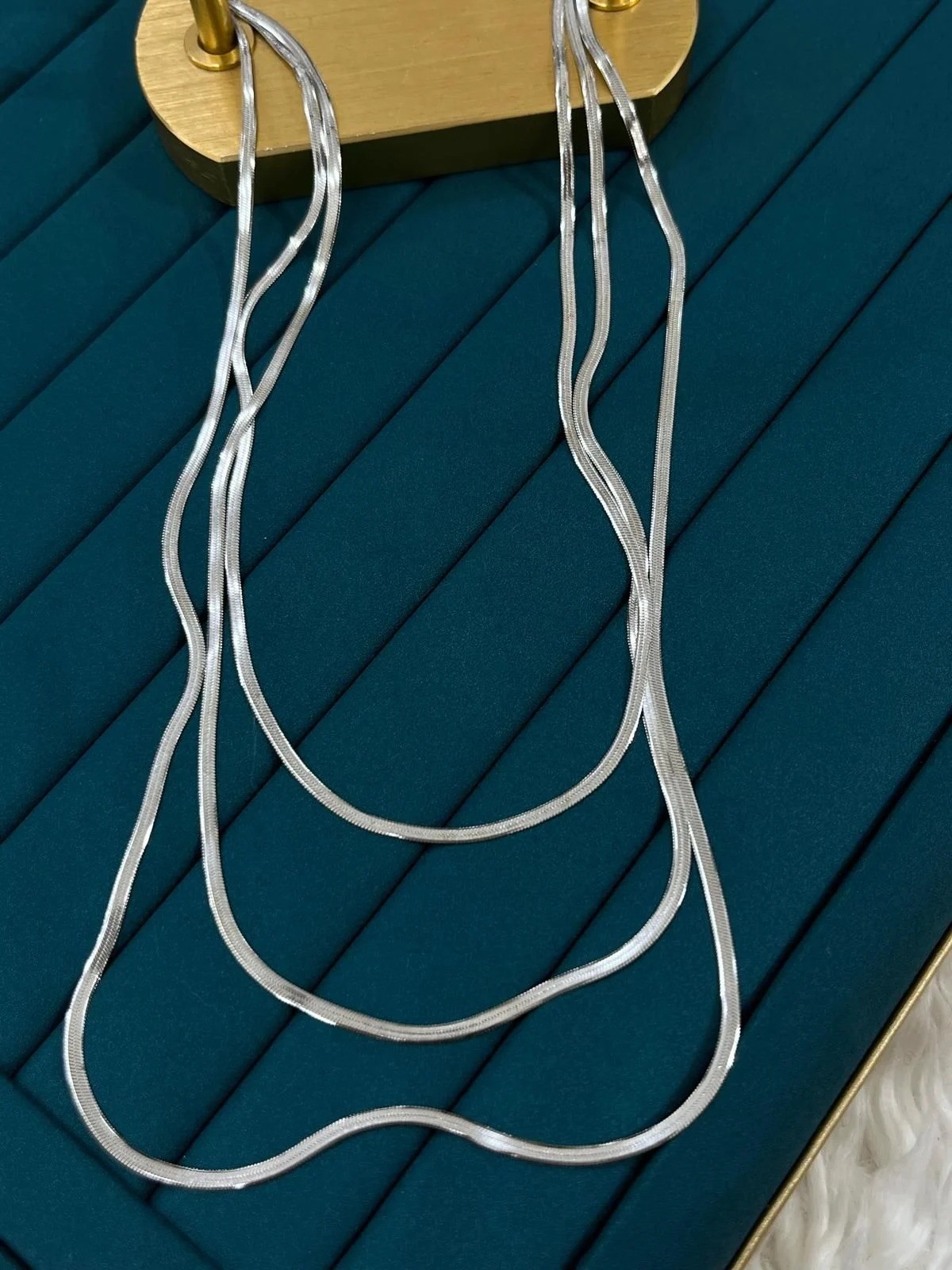 Üçlü Silver İtalyan Kolye