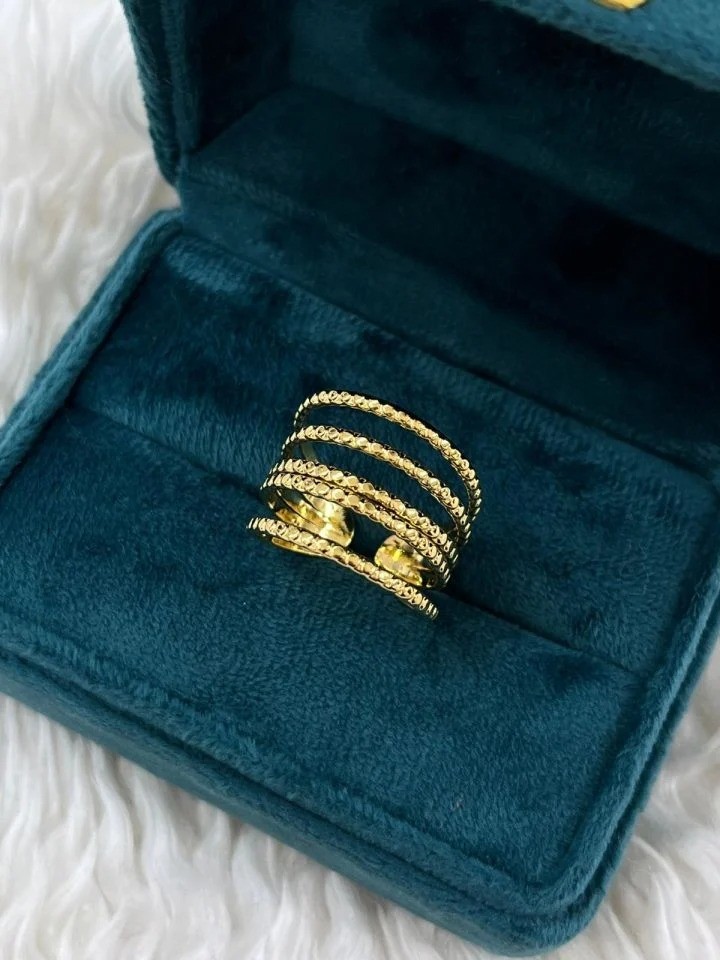 Çelik Gold Ayarlanabilir Yüzük