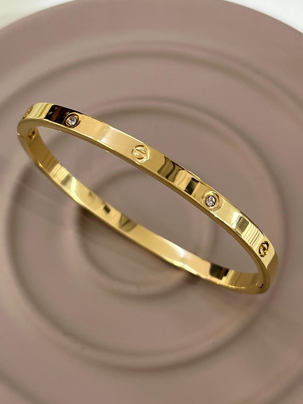 Çelik Gold Bileklik (Küçük Boy)