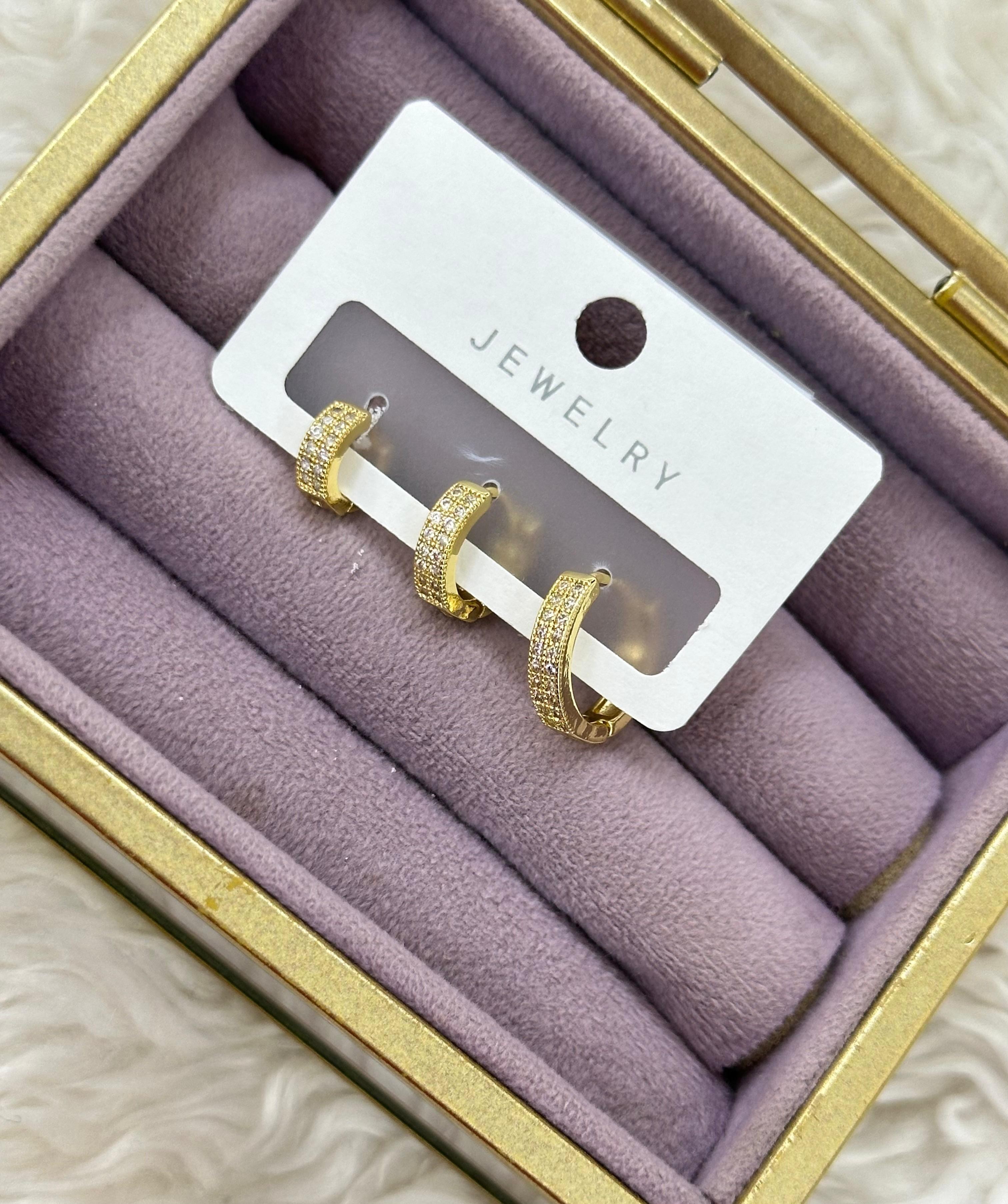 “Trio Pavé Işıltı Halka – Gold”