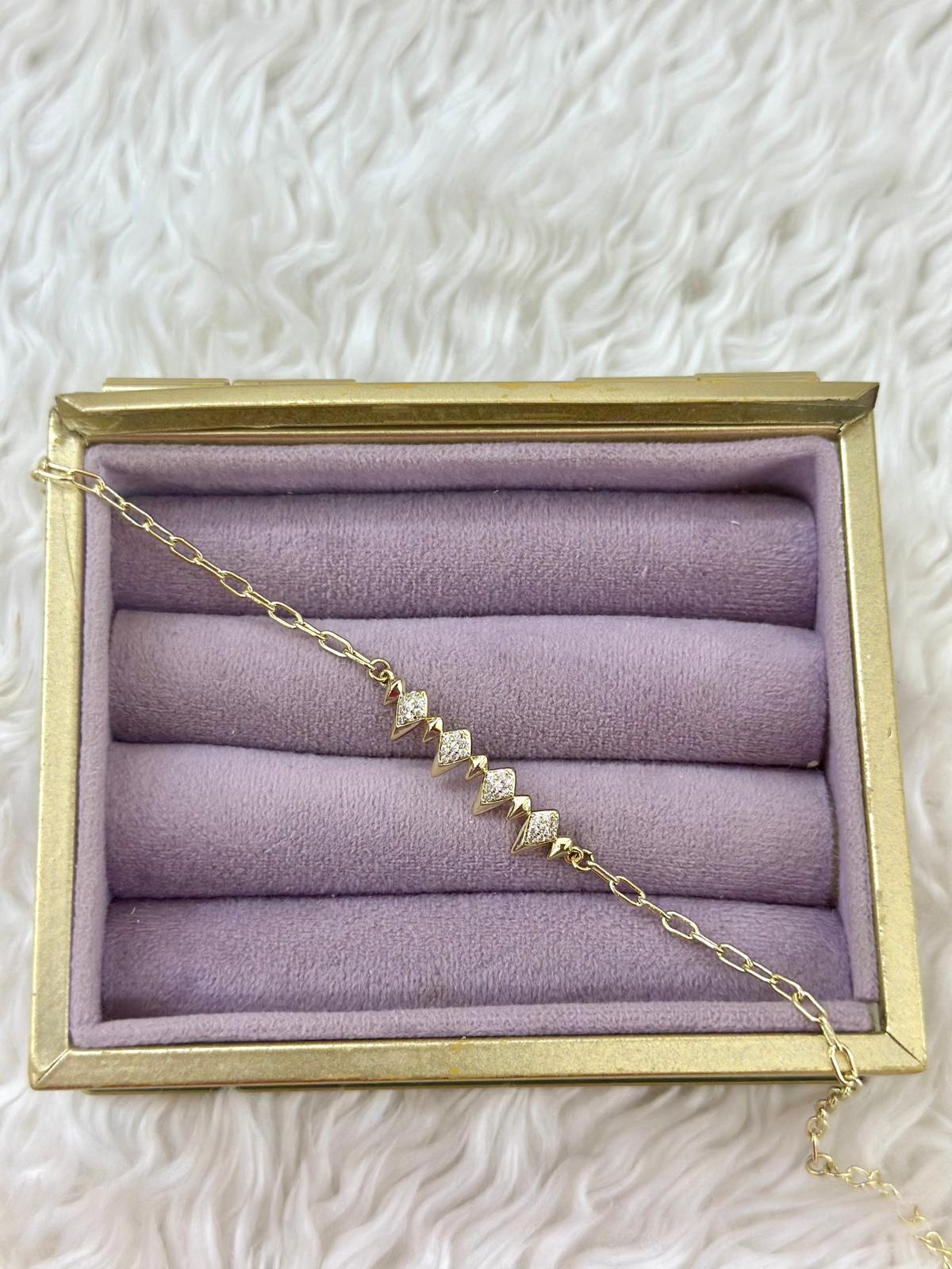 ✨ Zigzag Işıltısı VIP Xuping Bileklik 💛💫