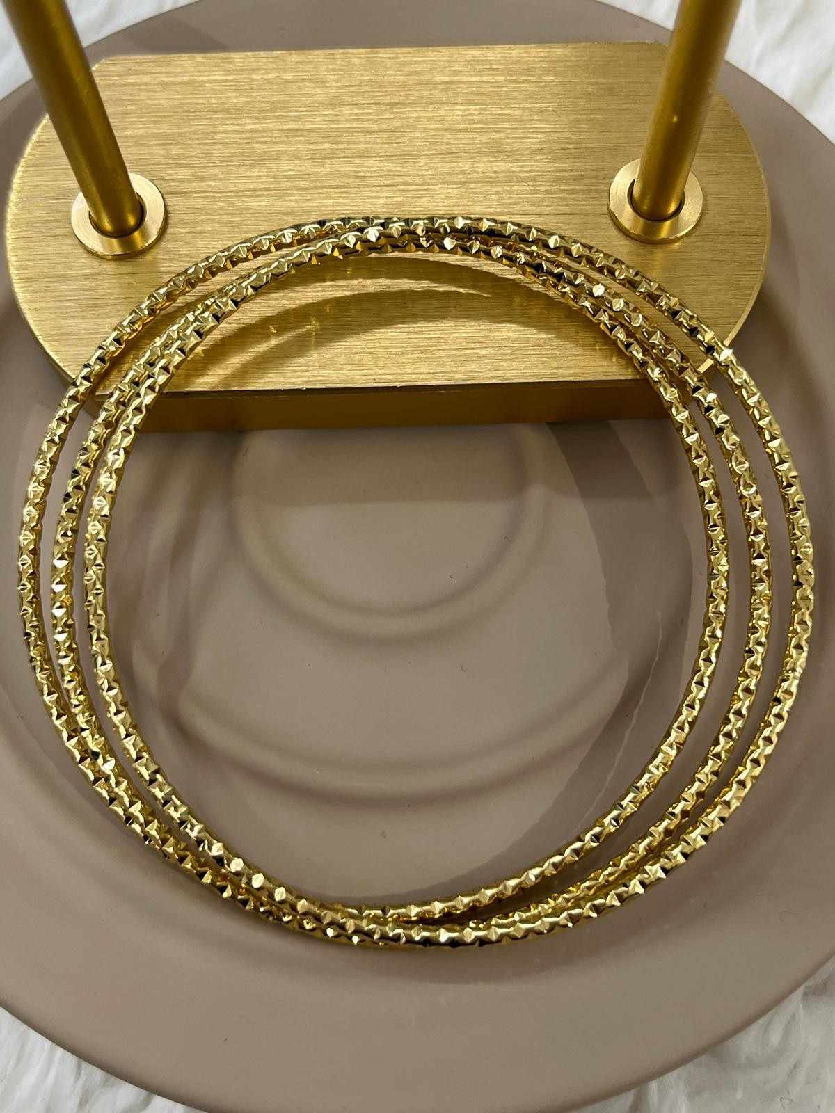 Özel İzli Gold Ajda Bileklik 3lü (65mm Büyük Boy)