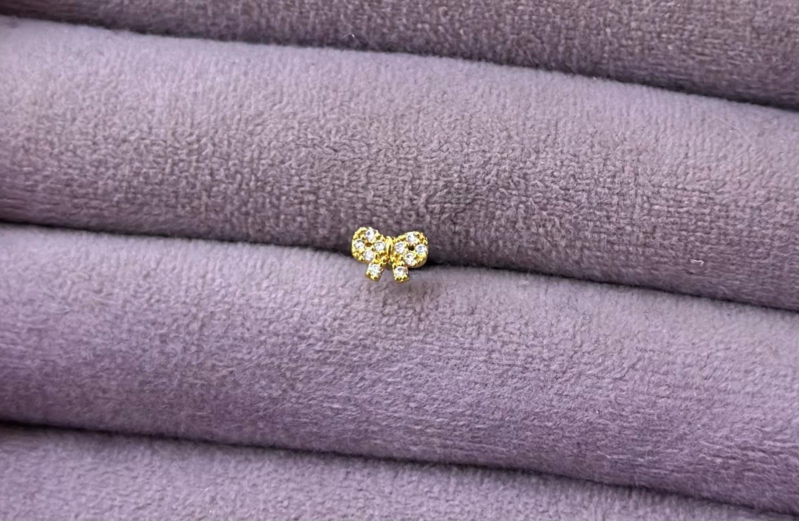 🎀 Minik Kurdele Figürlü Piercing