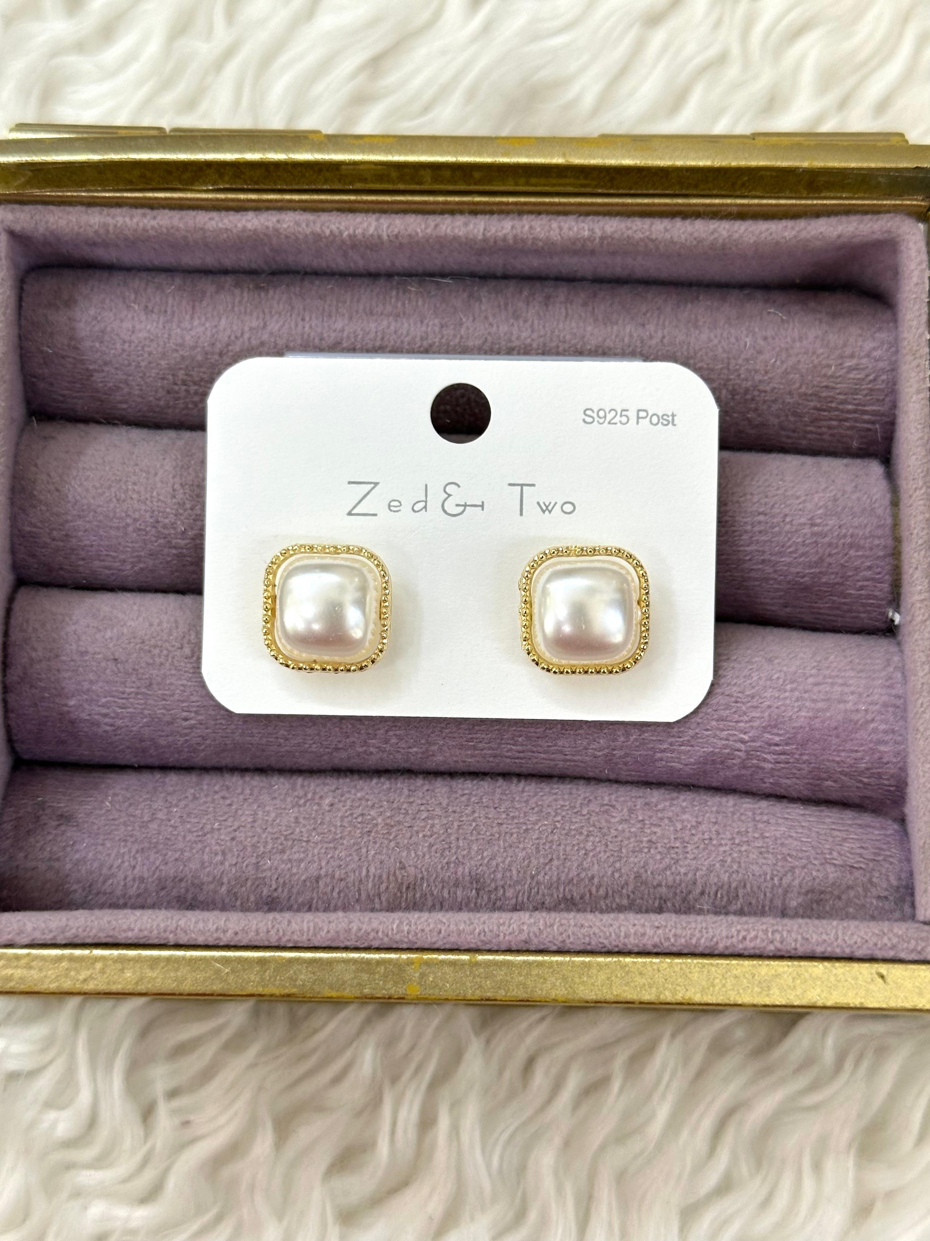  Vintage Şıklıkla Buluşan İnci! Kare Formlu Küpeler