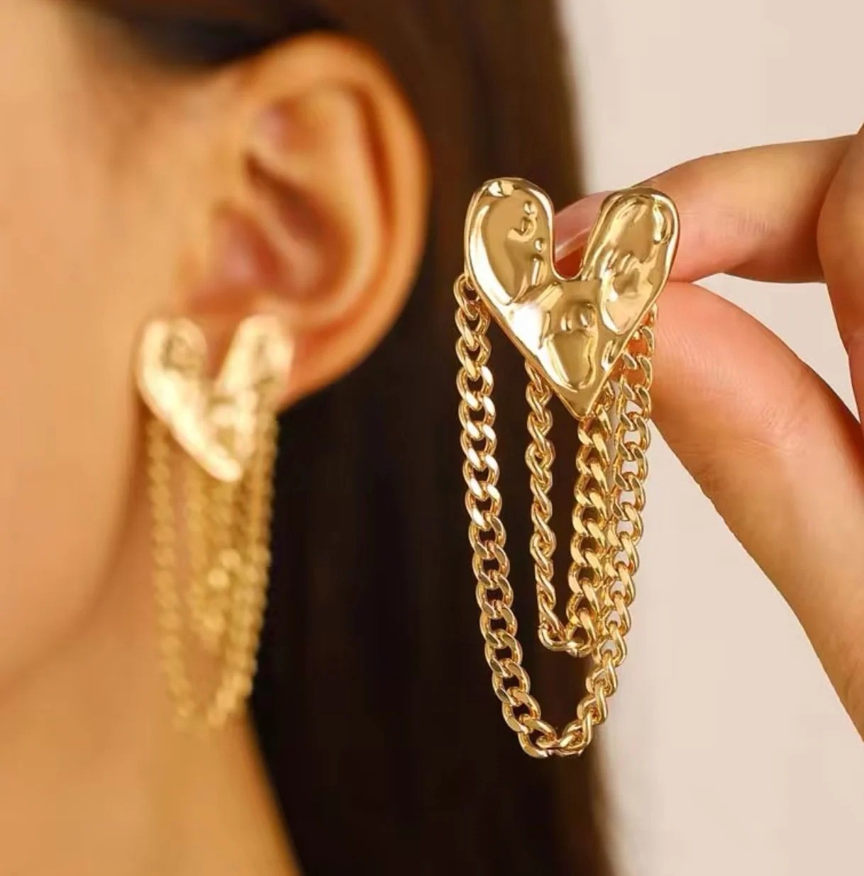 Çelik Gold Küpe