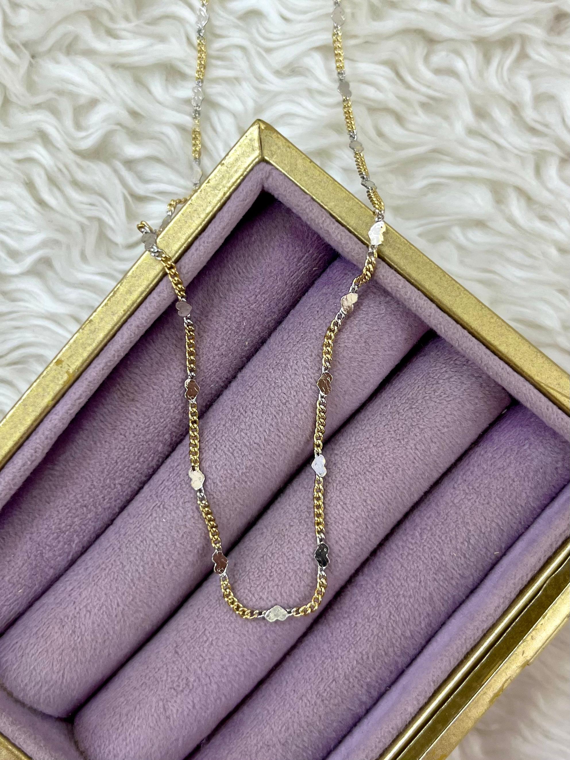 🟡⚪✨ Xuping Gold & Silver Detaylı Kolye ✨⚪🟡