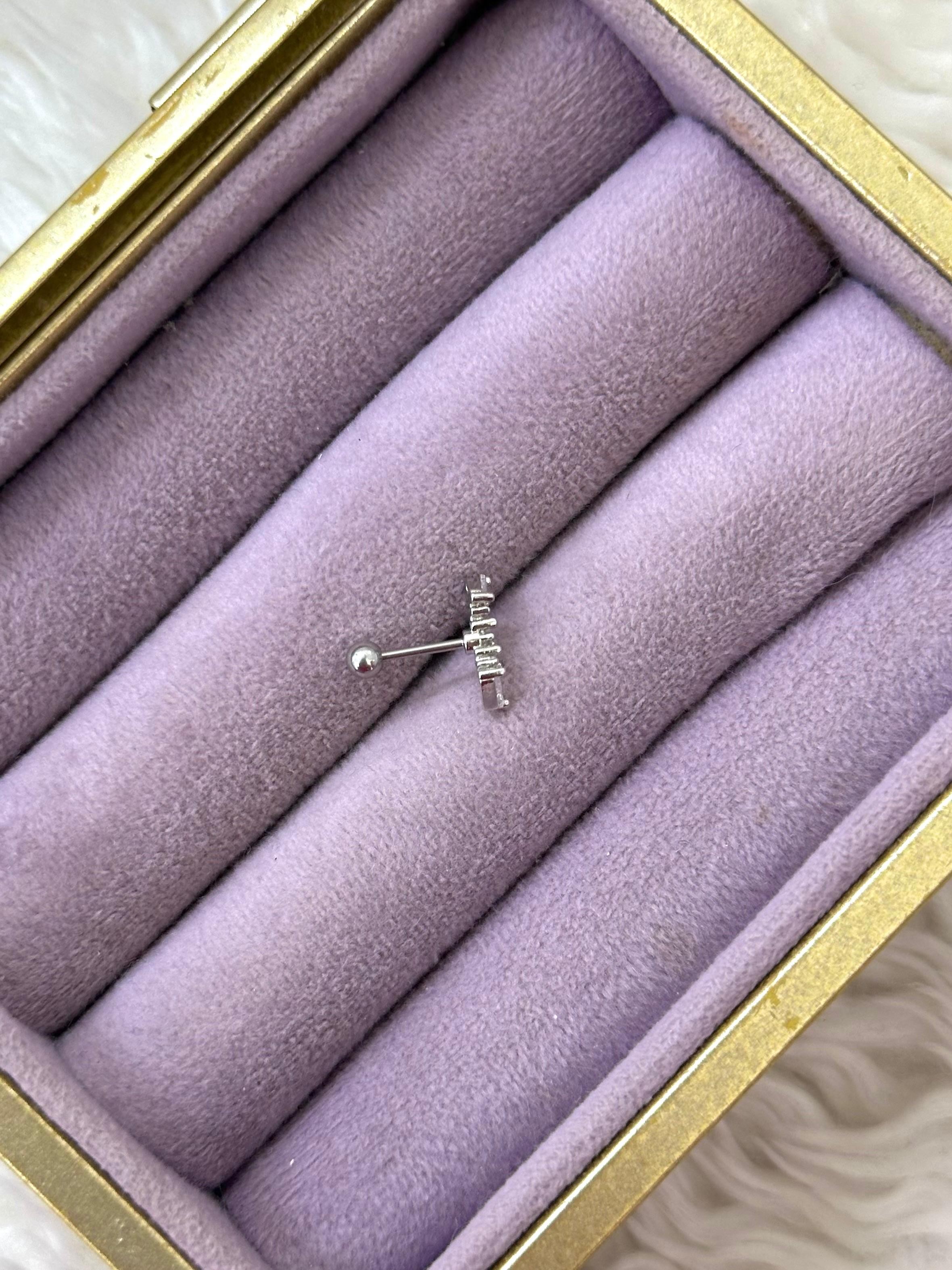 ✨ Baget Taç Kavis Çelik Piercing ✨