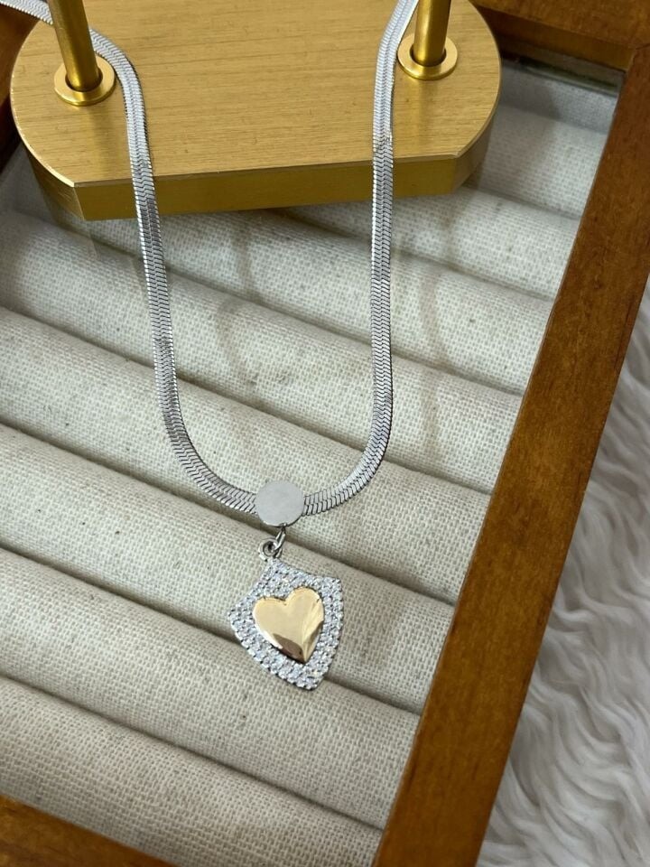 Çelik Silver Kolye 45cm