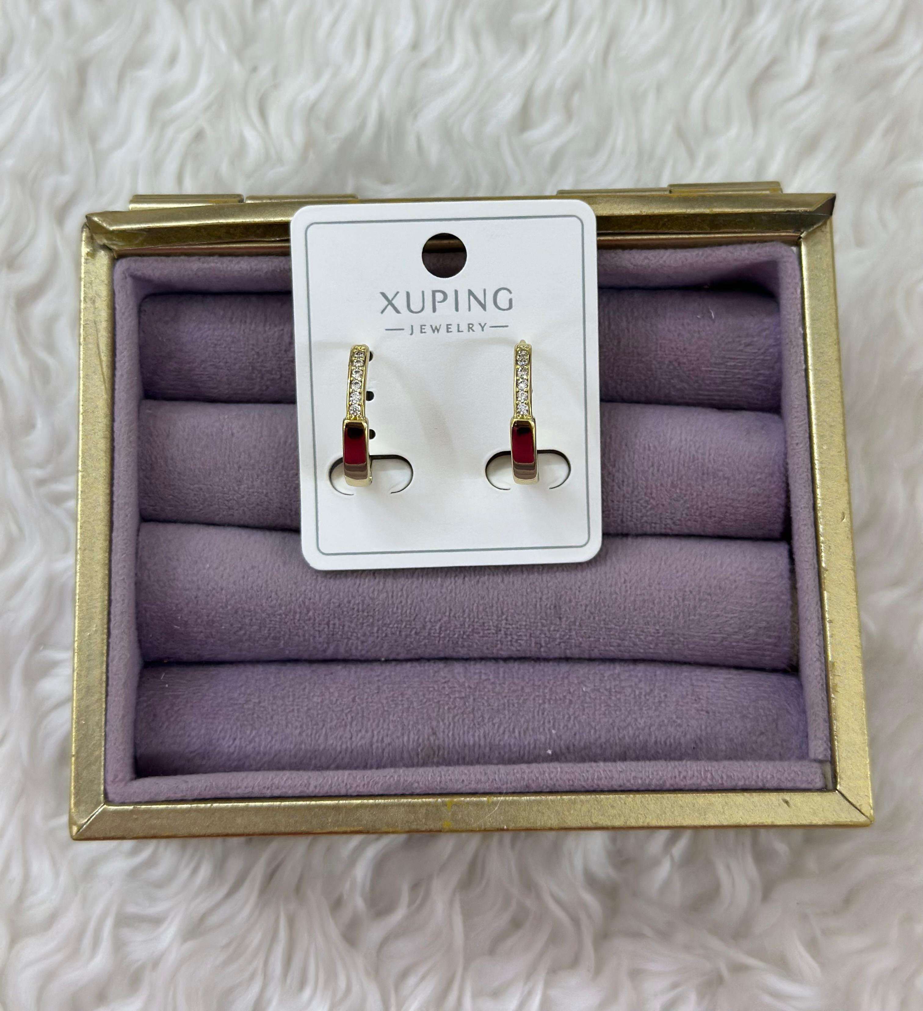 ❤️✨ Xuping Zarafet Küpesi – Taş Detaylı Şıklık ✨💎
