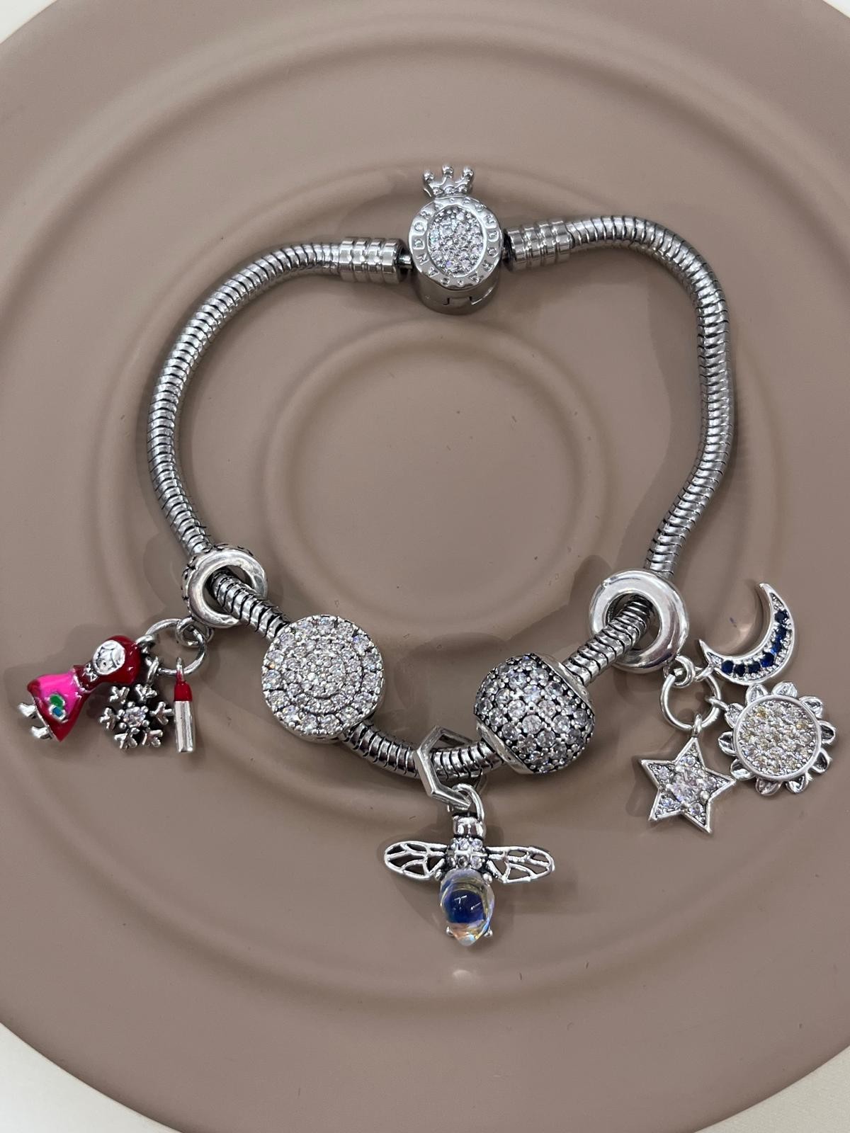 Çelik Silver Pandora Bileklik