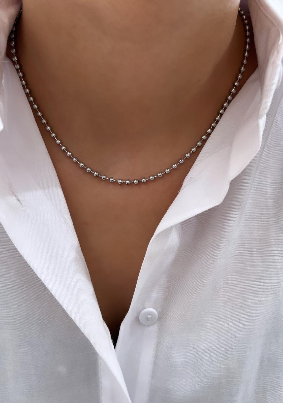 Çelik Silver Kolye 45cm