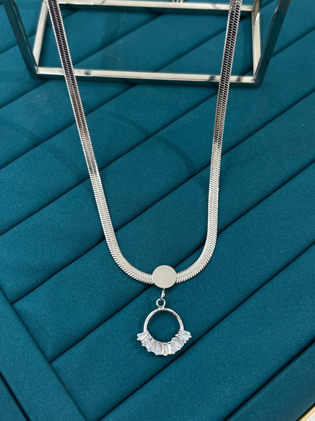 Çelik Silver Kolye 45cm