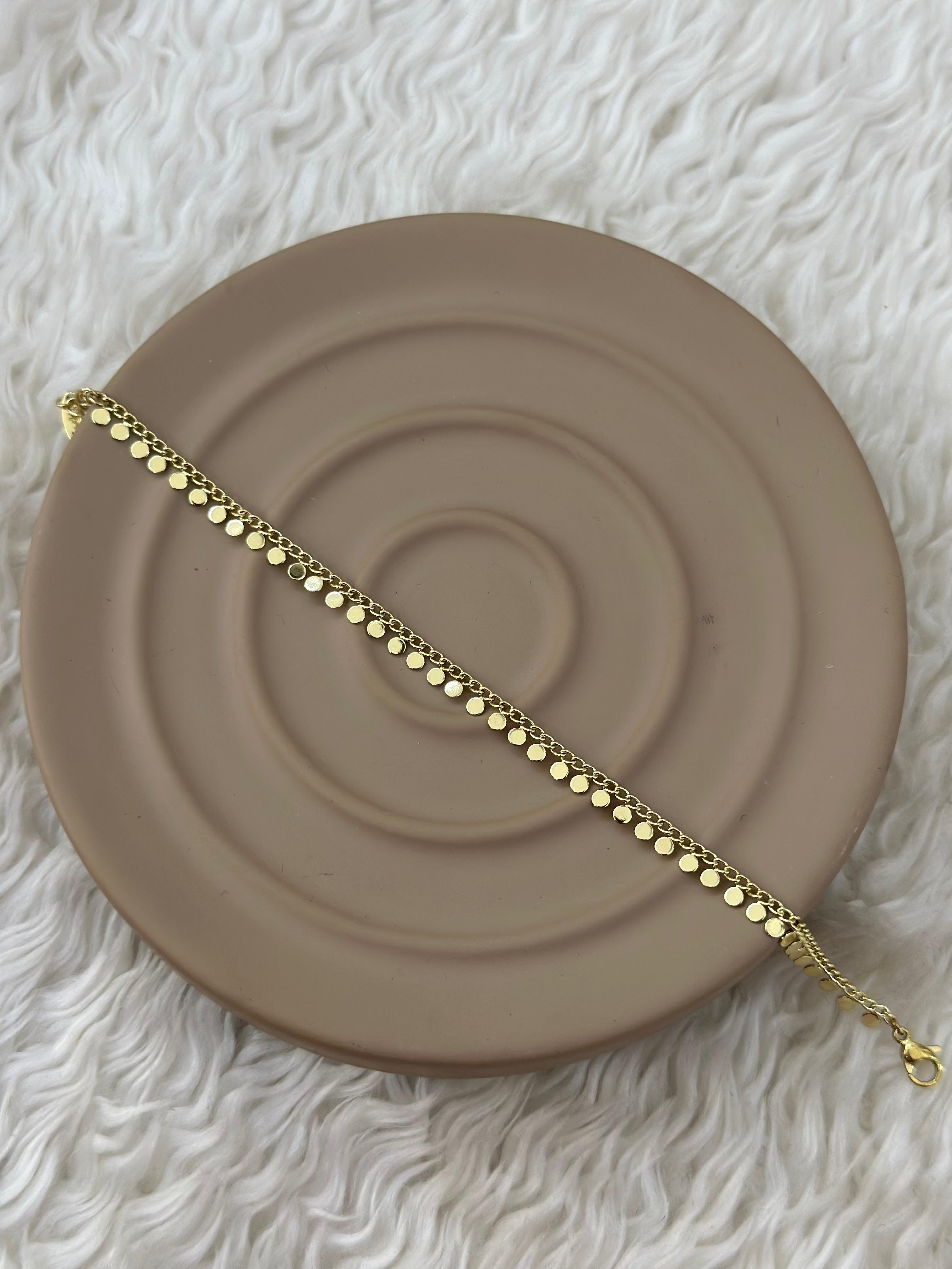 💛 14K Pul Detaylı Xuping Bileklik ✨
