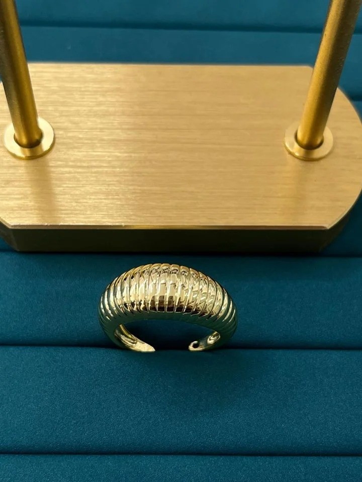 Çelik Gold Ayarlanabilir Yüzük