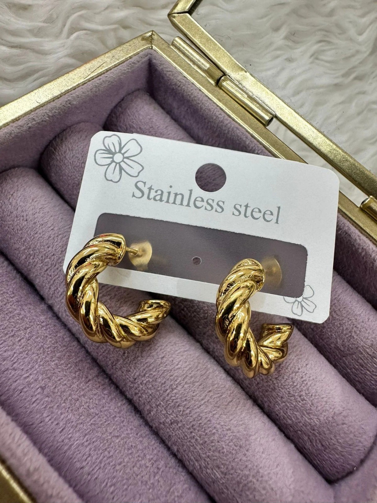 Çelik Gold Küpe