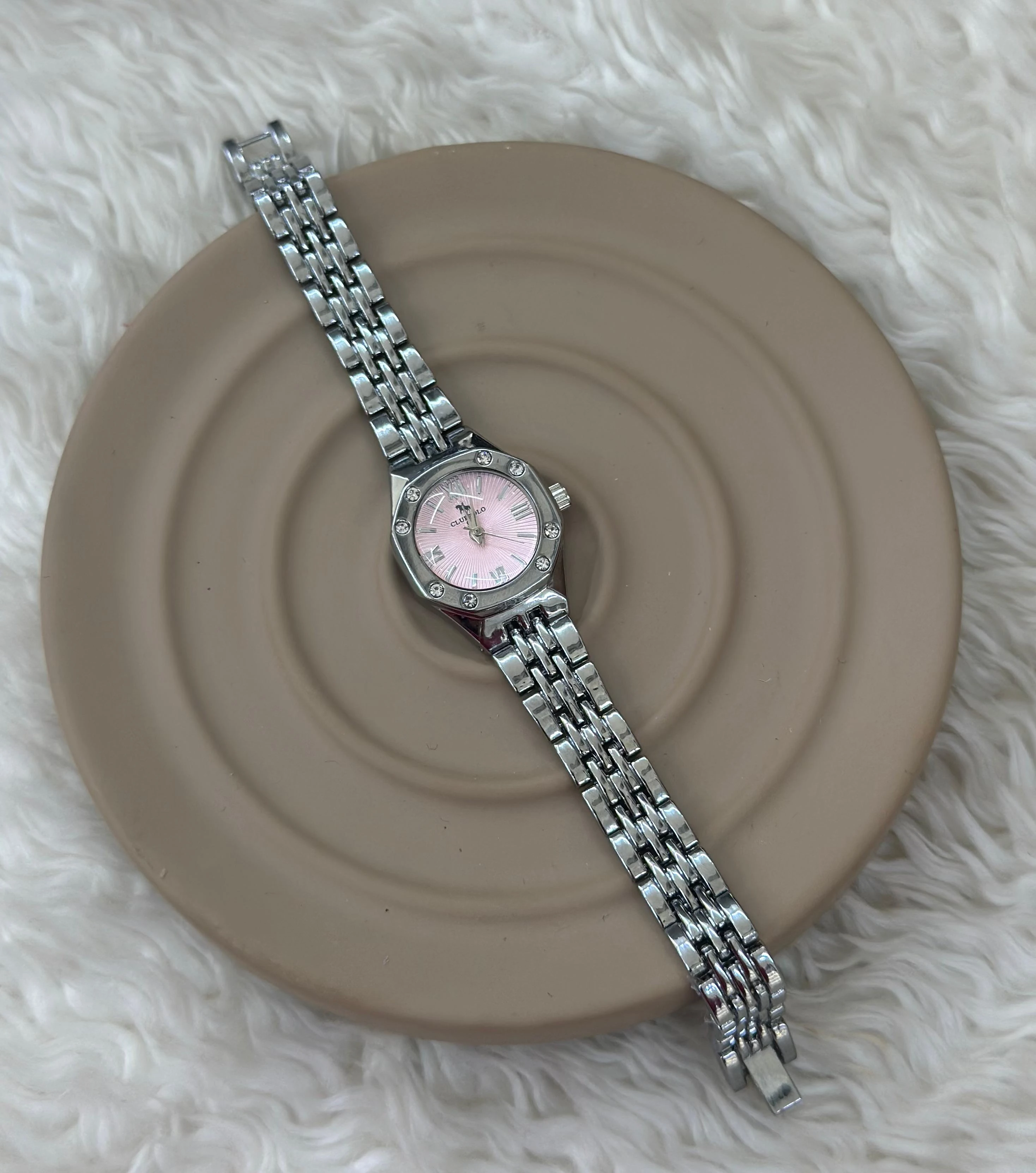  Pembe Kadranlı Mücevher Saat 💎