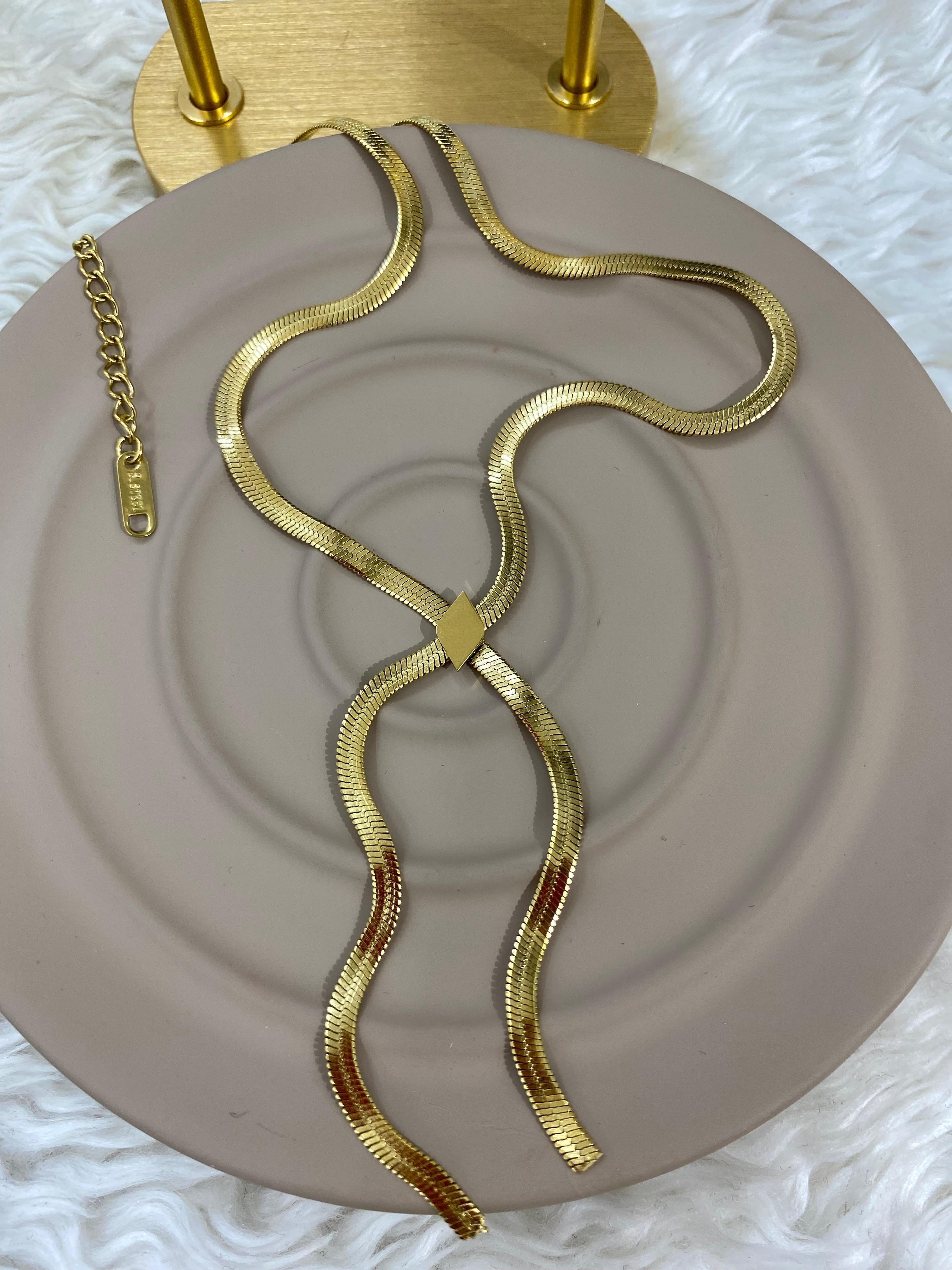 Çelik Gold Kolye 45cm 