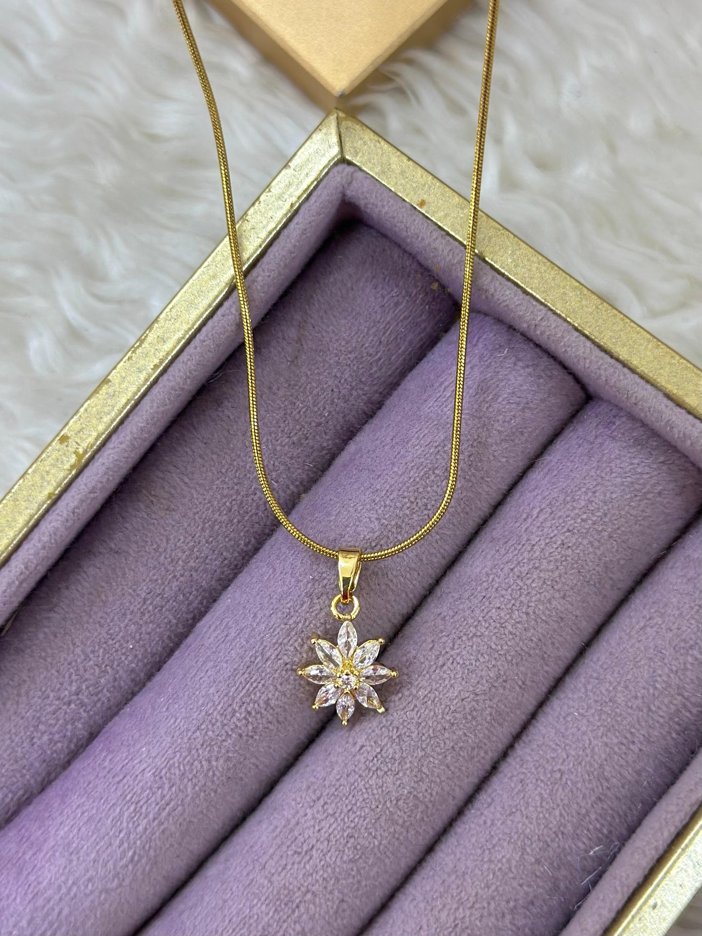 🌼 Işıltılı Çiçek Kolye 🌟