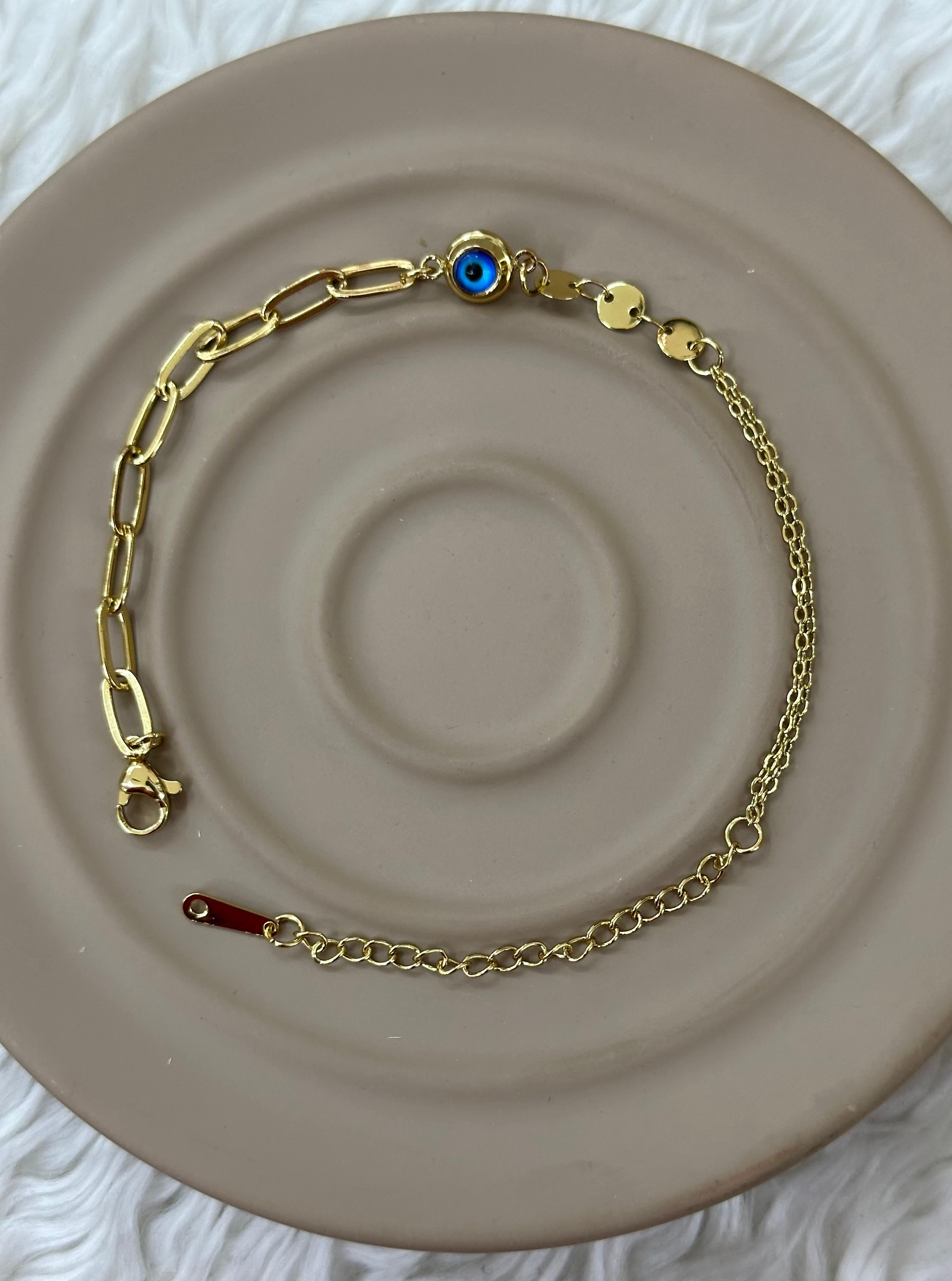 🧿 Zincir Detaylı Nazar Kolye/Bileklik: Koruyucu Şıklık 🔗