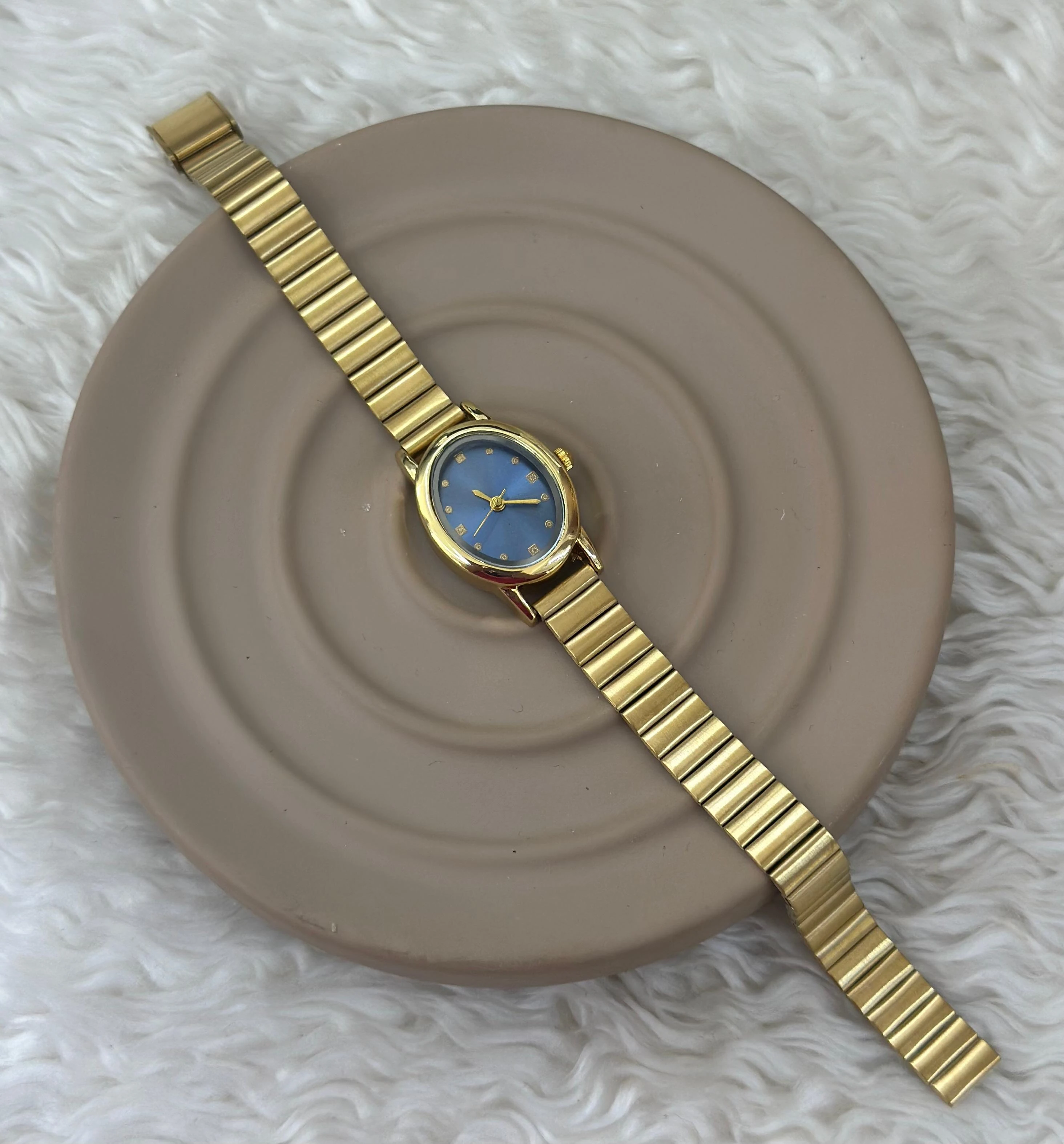  MİNİ OVAL MAVİ KADRAN SAAT 💙