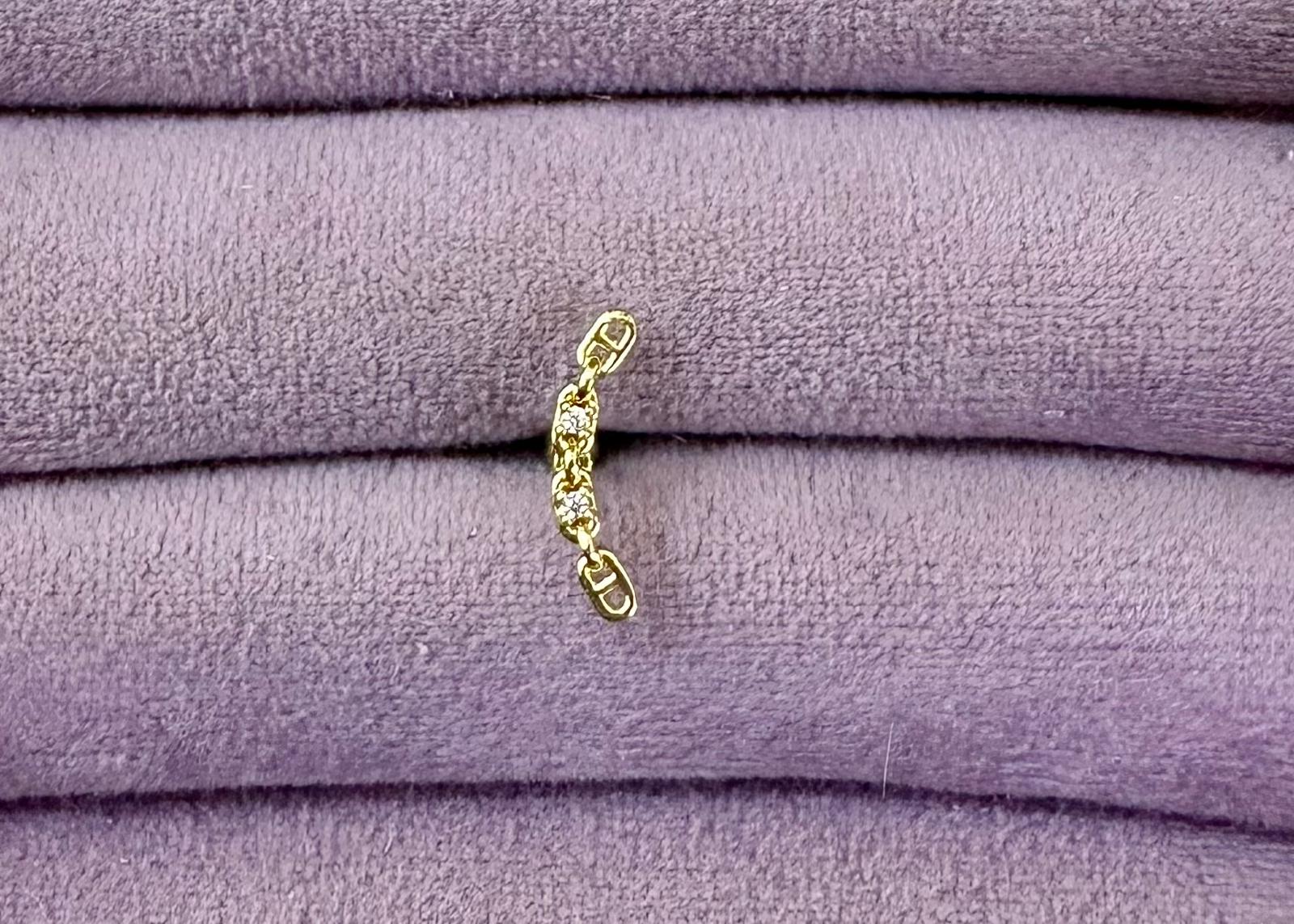 💎 Markiz Kesim Kavisli Piercing (Taç)