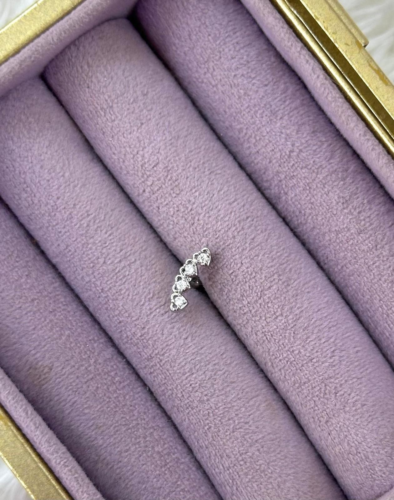 ✨ Hilal Işıltı Kavis Çelik Piercing 🌙💎