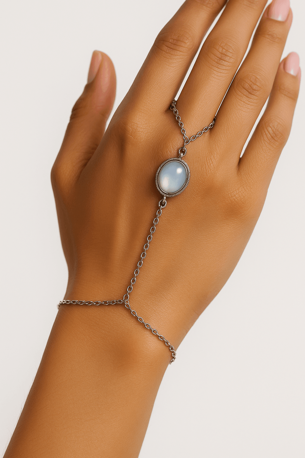Ayışığı Opal El Zinciri – Çelik