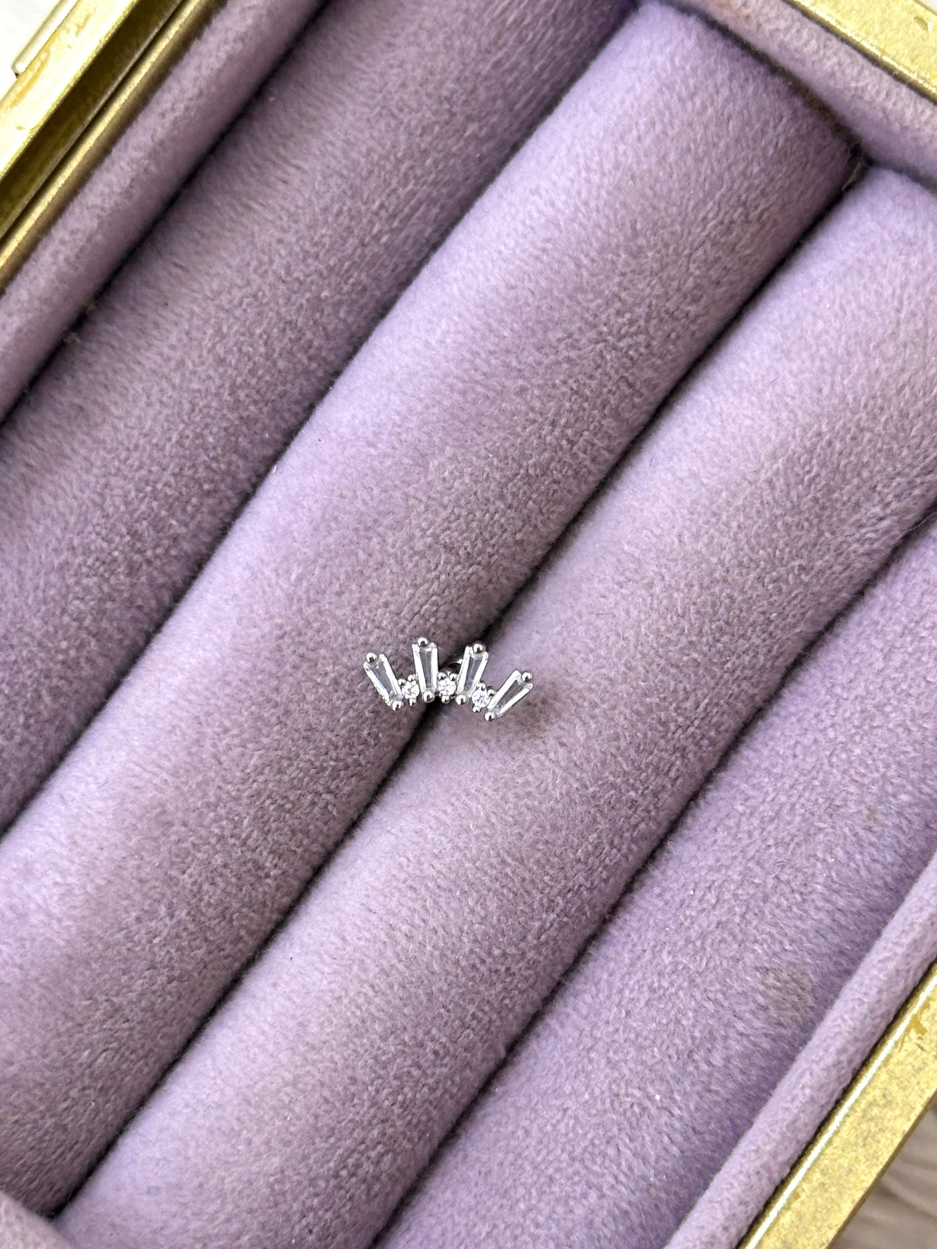 ✨ Baget Taç Kavis Çelik Piercing ✨