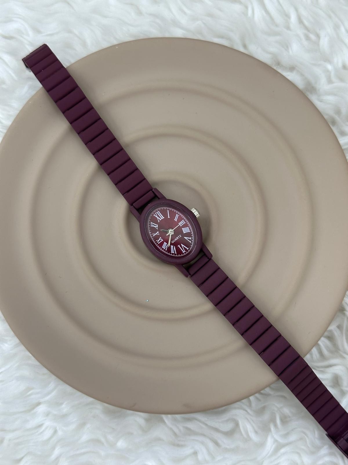 Bordo Roma Rakamlı Unisex Kol Saati