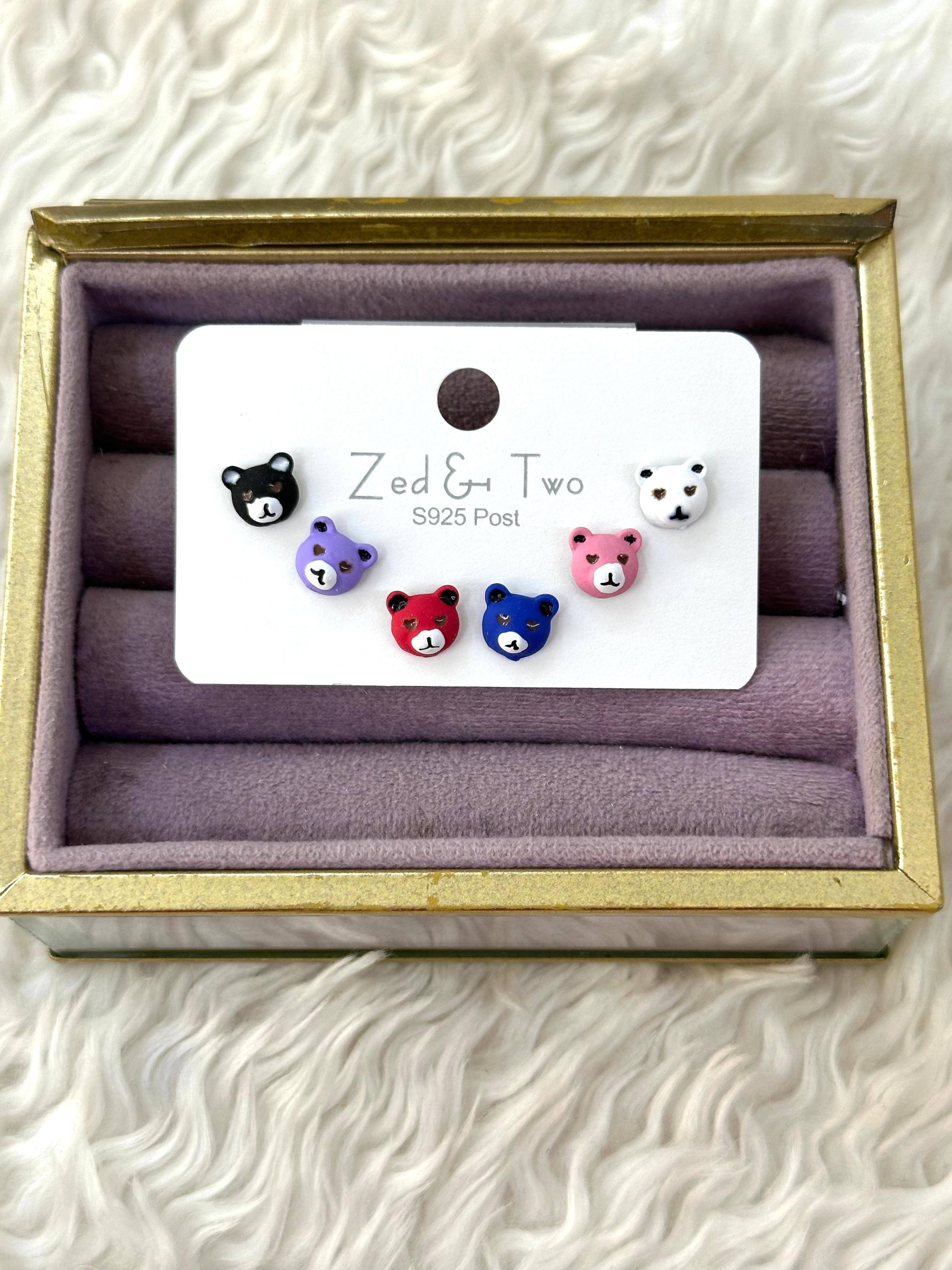 🐻 Tatlış Ayıcık Partisi! 5'li Renkli Mini Ayı Küpe Seti! 🌈