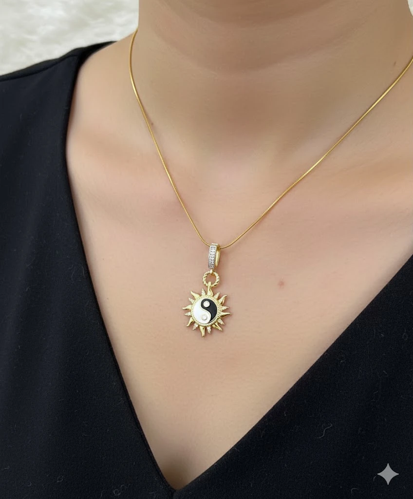 YİN & YANG GÜNEŞ KOLYESİ ☀️