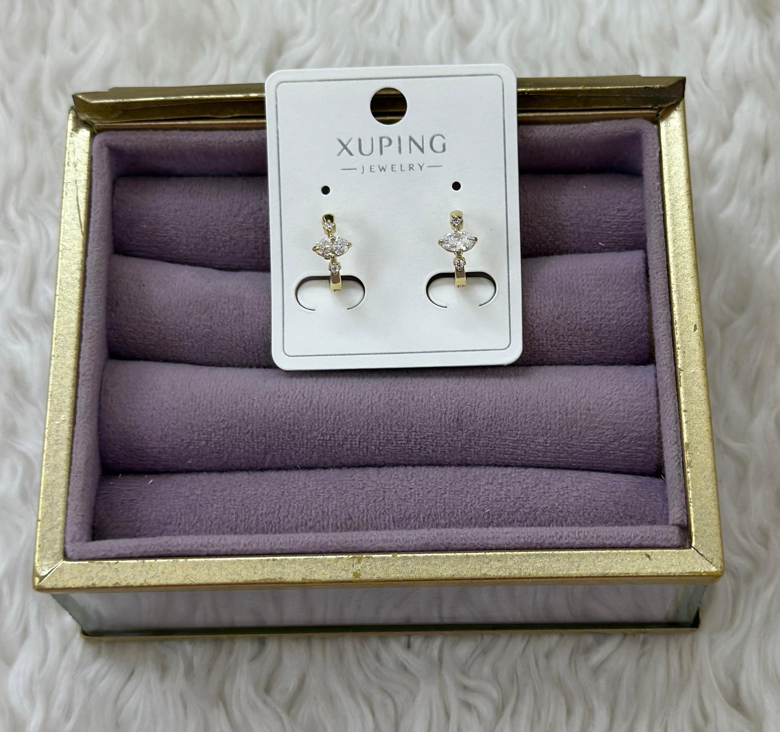 💎 Markiz Kesim Xuping Zirkon Işıltılı Küpeler ✨