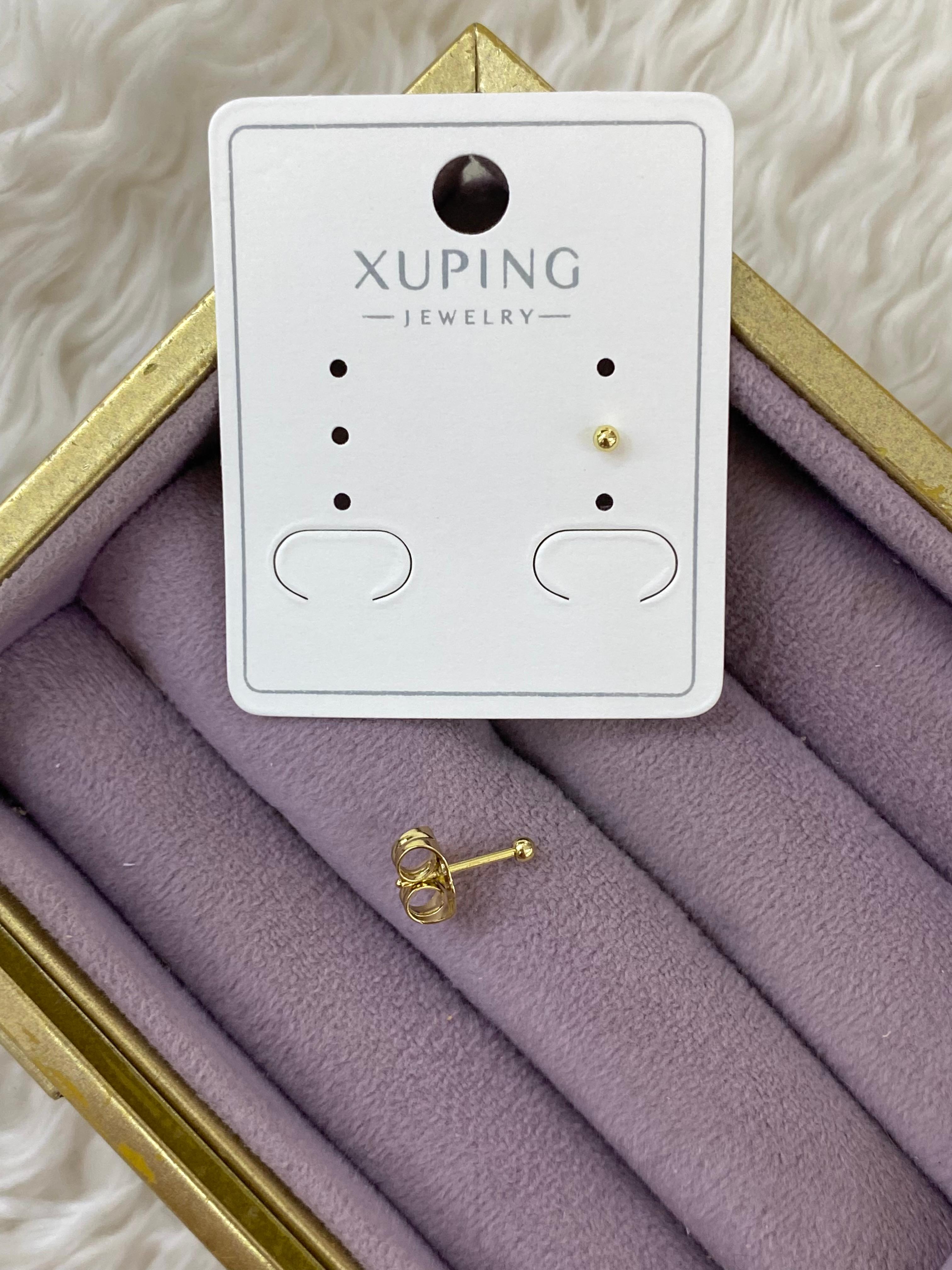 💛 Xuping Mini Altın Top Küpe – Minimal Zarafet & Günlük Şıklık ✨🌸