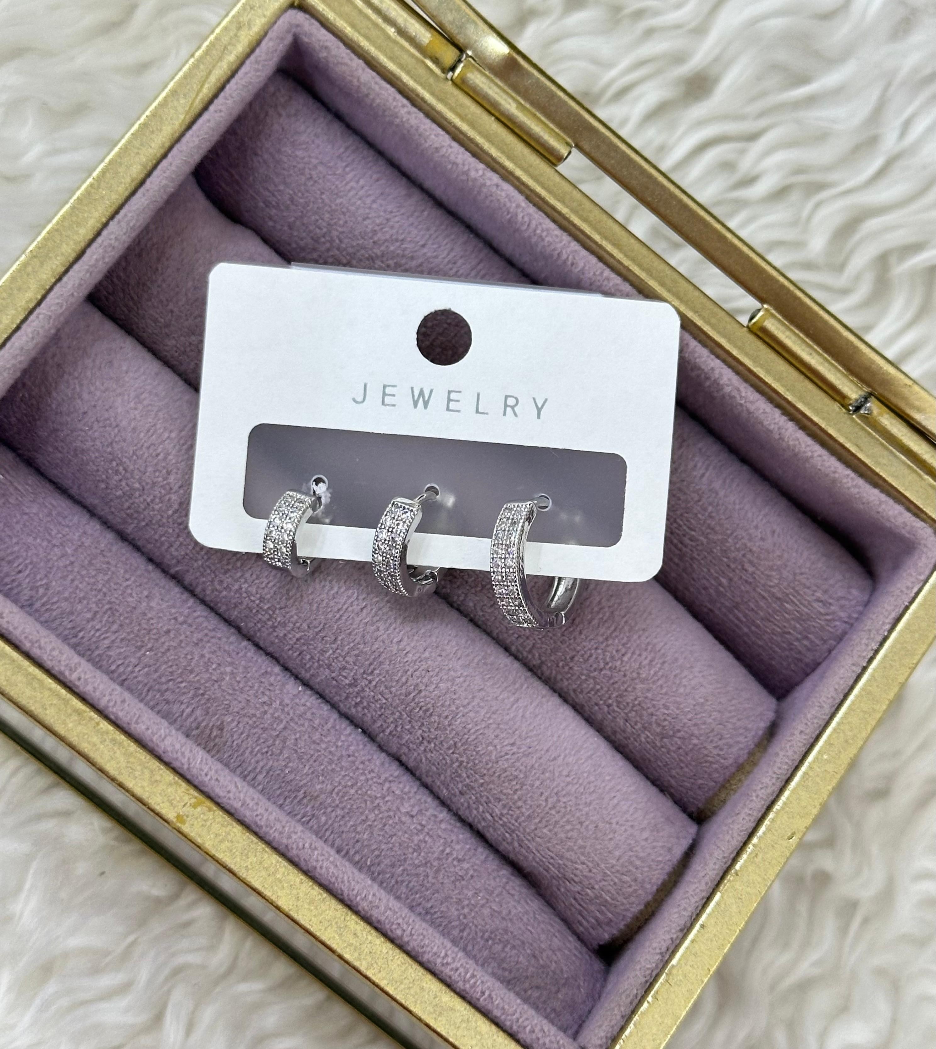 “Trio Pavé Zarafet Halka – Silver”