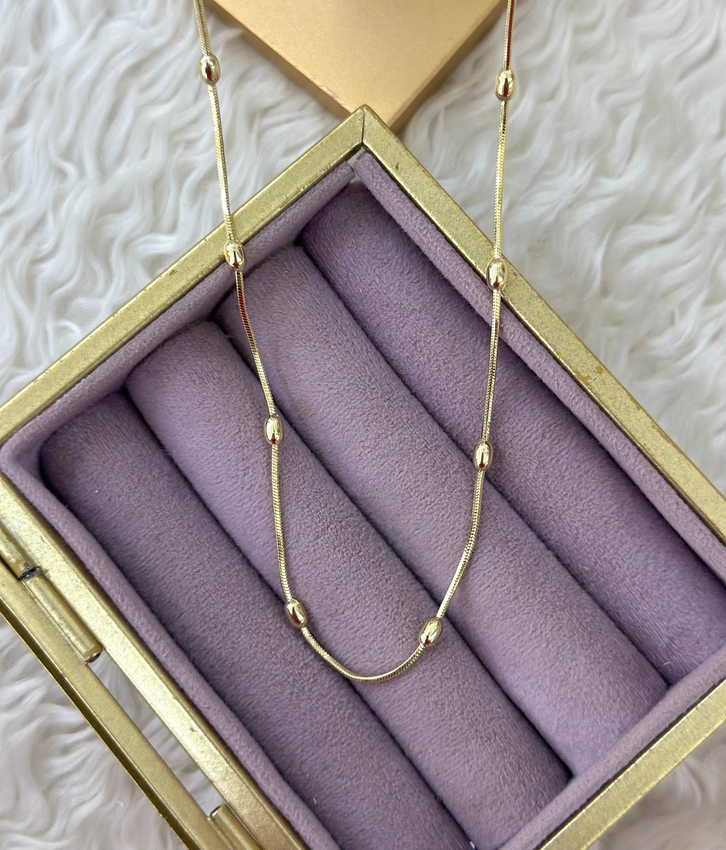 💫 Xuping Gold Boncuk Detaylı Işıltı Kolye 💫