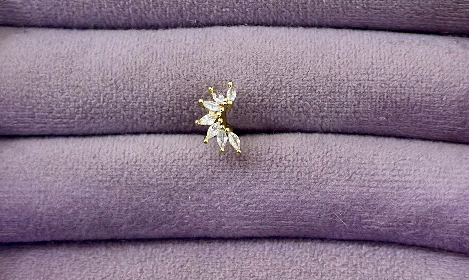 Markiz Kesim Kavisli Çiçek Pıercıng