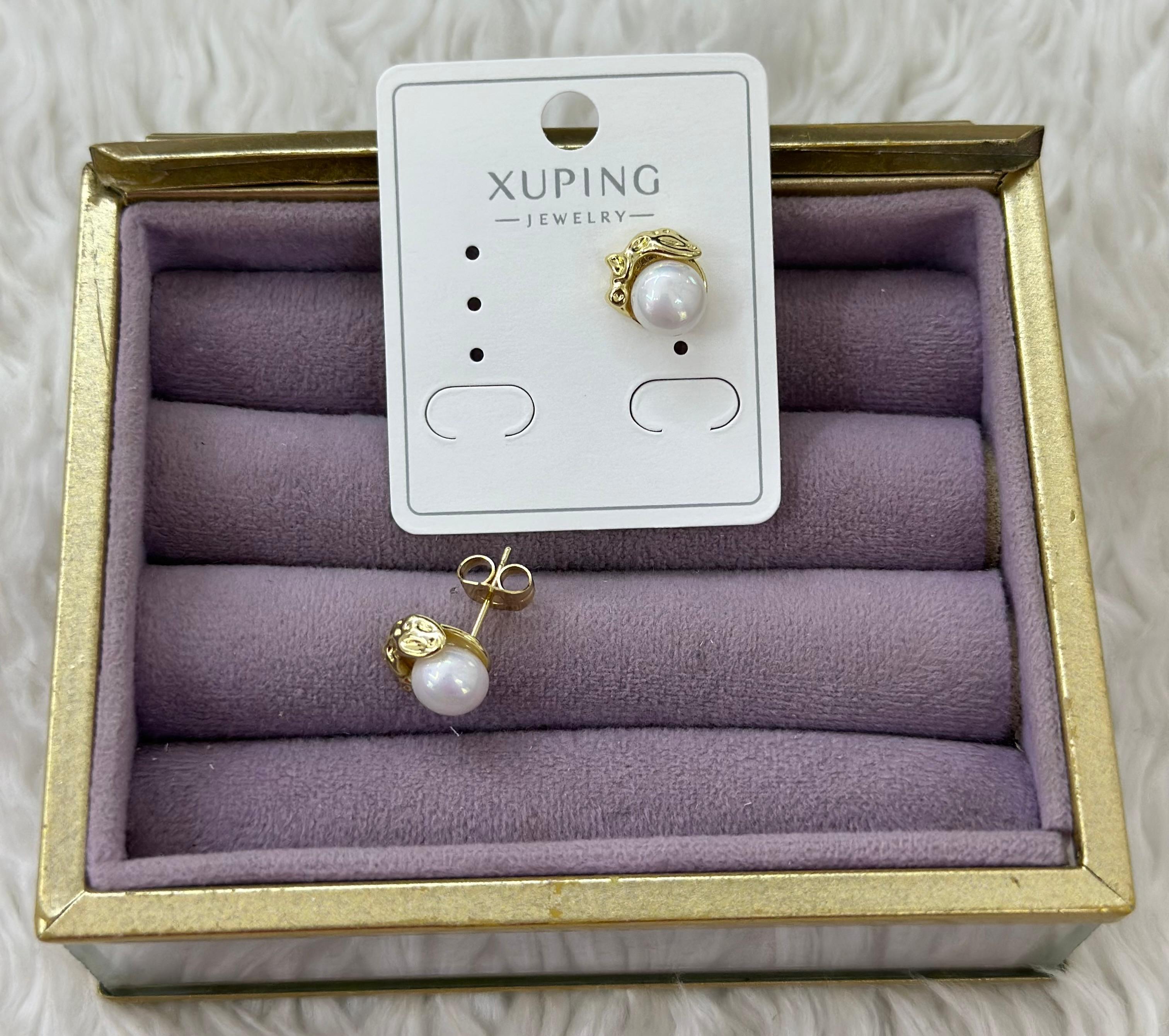 🐚 İnci ve Altın Zarafeti: Xuping Küpe 👑