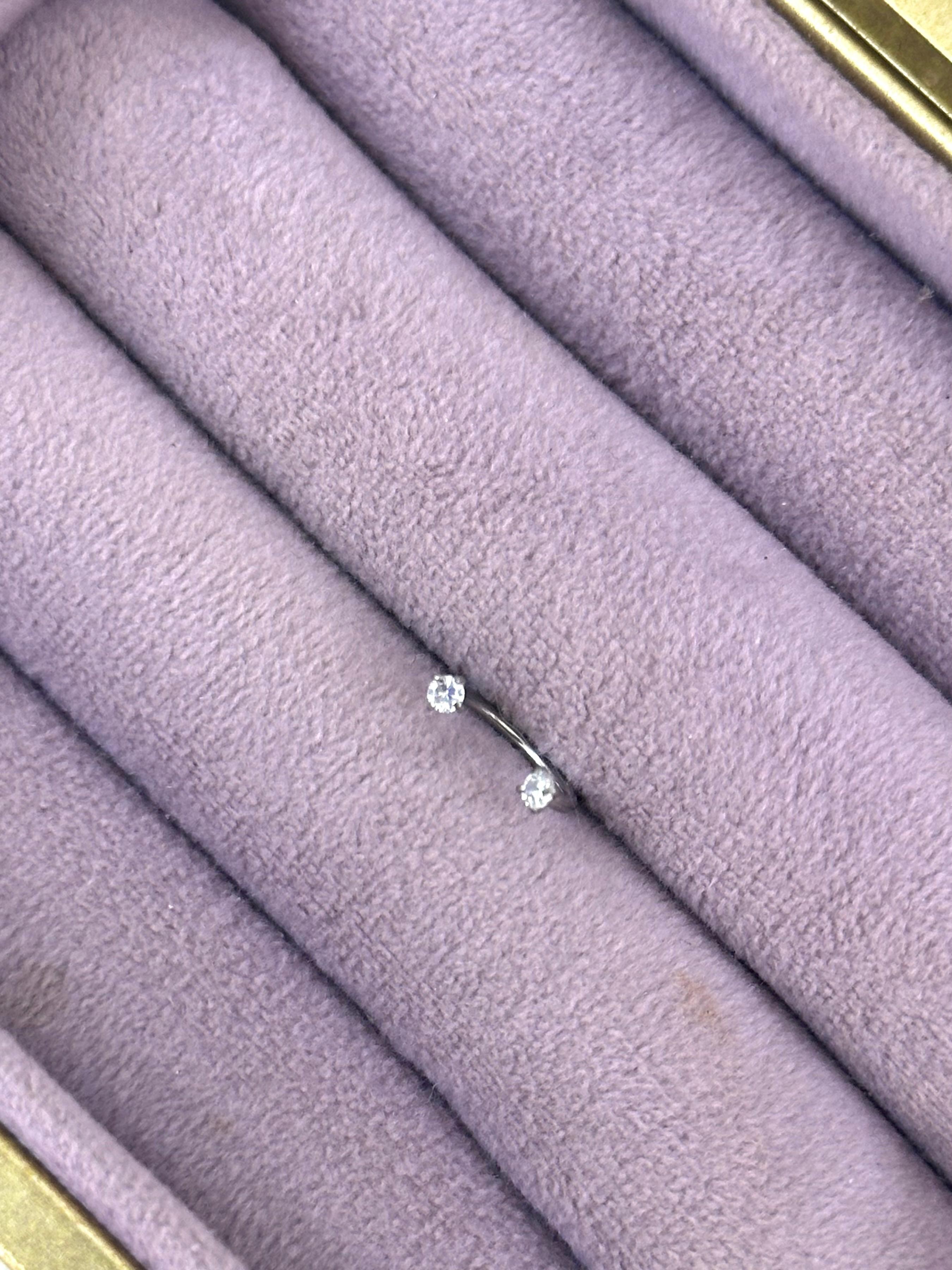 ✨ İkili Parıltı Kavis Çelik Piercing ✨