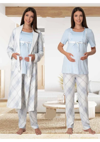 Lohusa Sabahlıklı Pijama Takımı - 6024